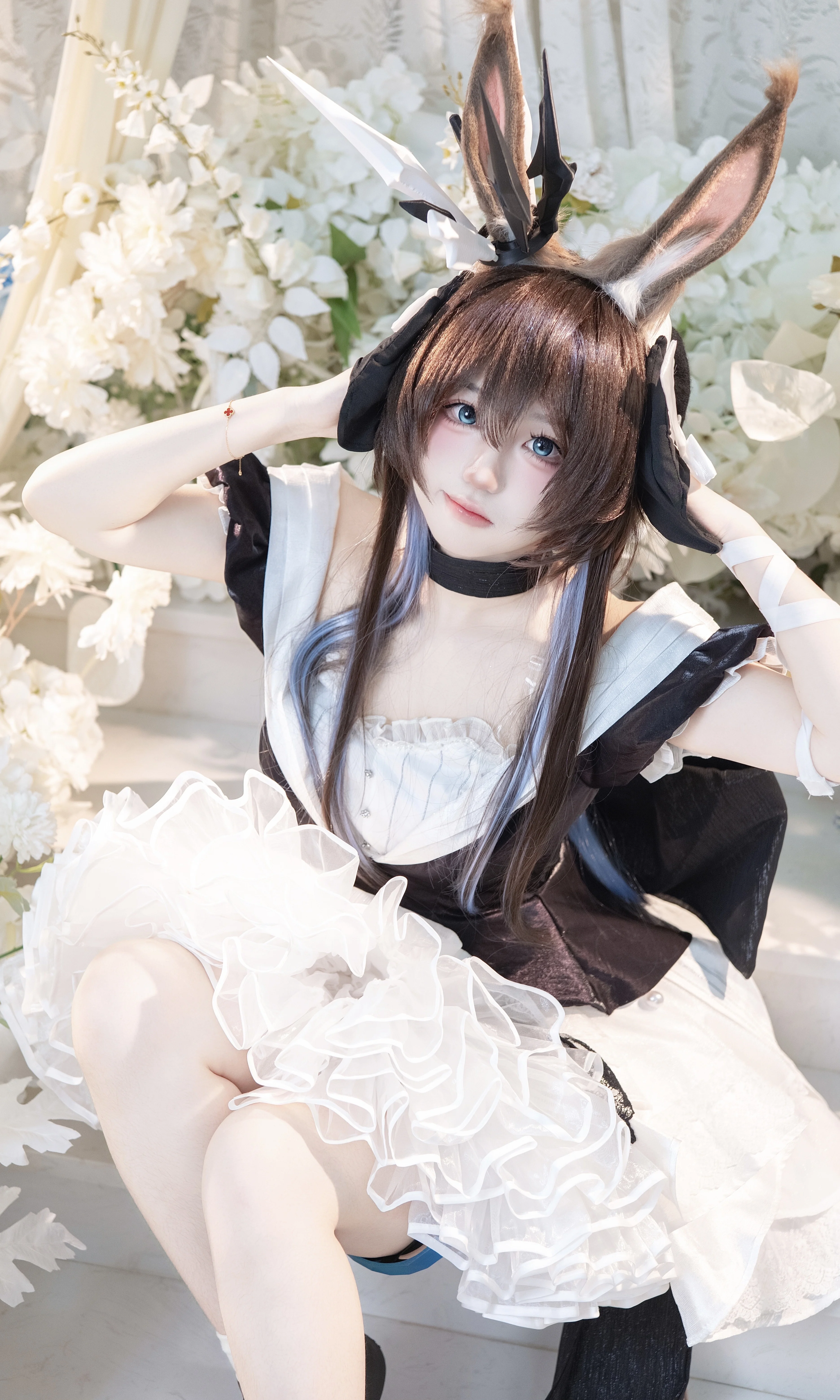 [Amiya cosplay] Arknights FES Dress Bunny, Spring Prelude in the Garden - Image 2