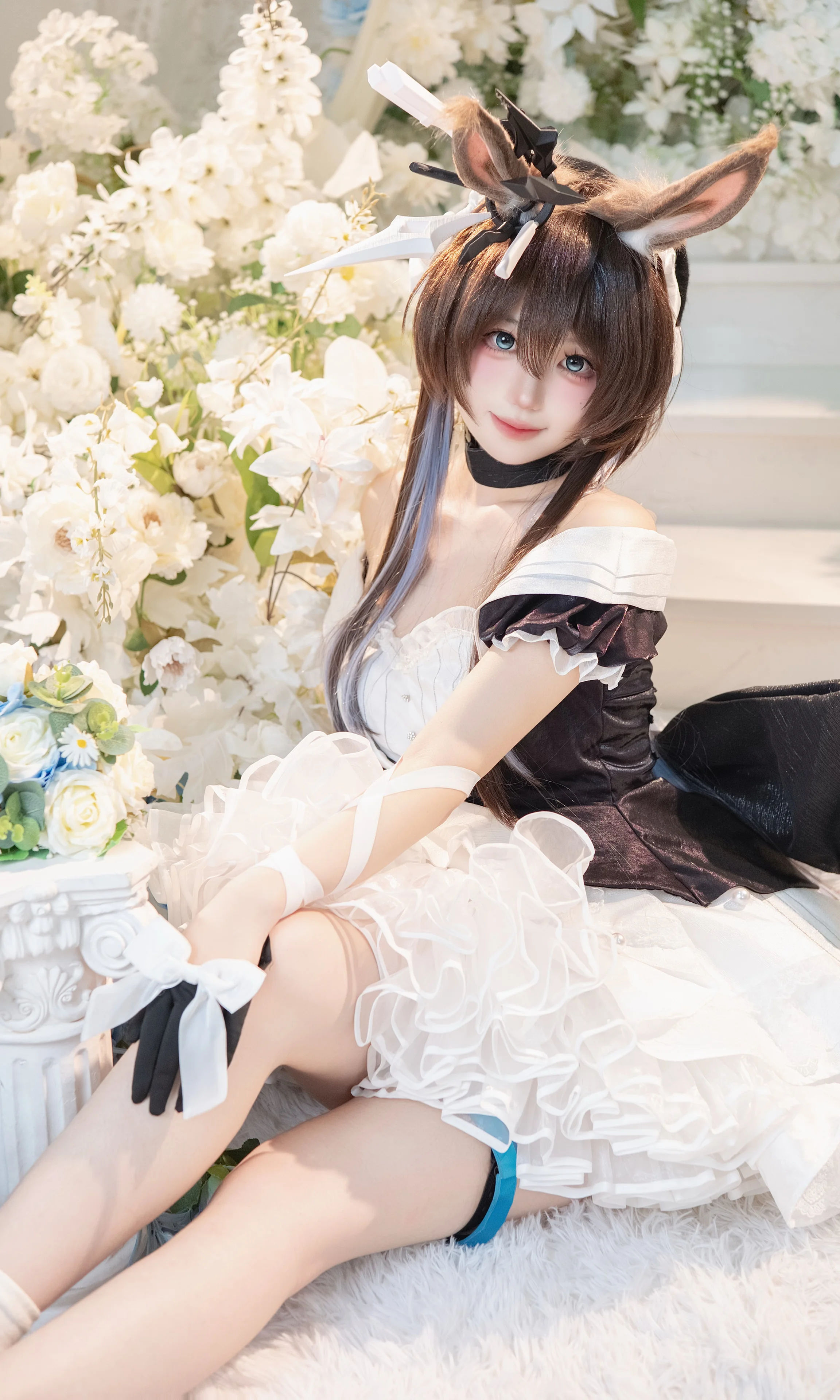 [Amiya cosplay] Arknights FES Dress Bunny, Spring Prelude in the Garden - Image 5