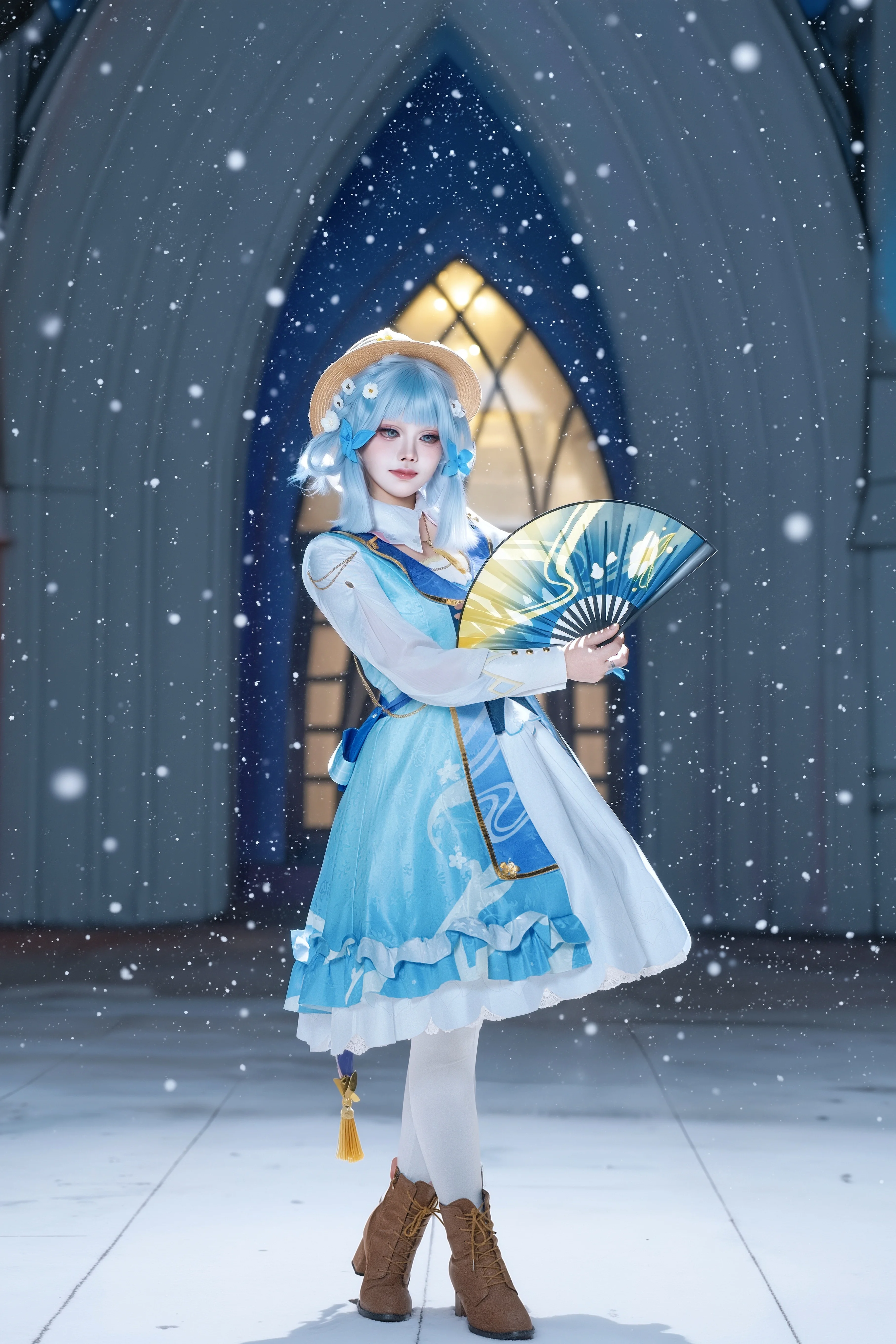 【神里绫华cos】雪天里的花时来信，配壶热茶刚刚好