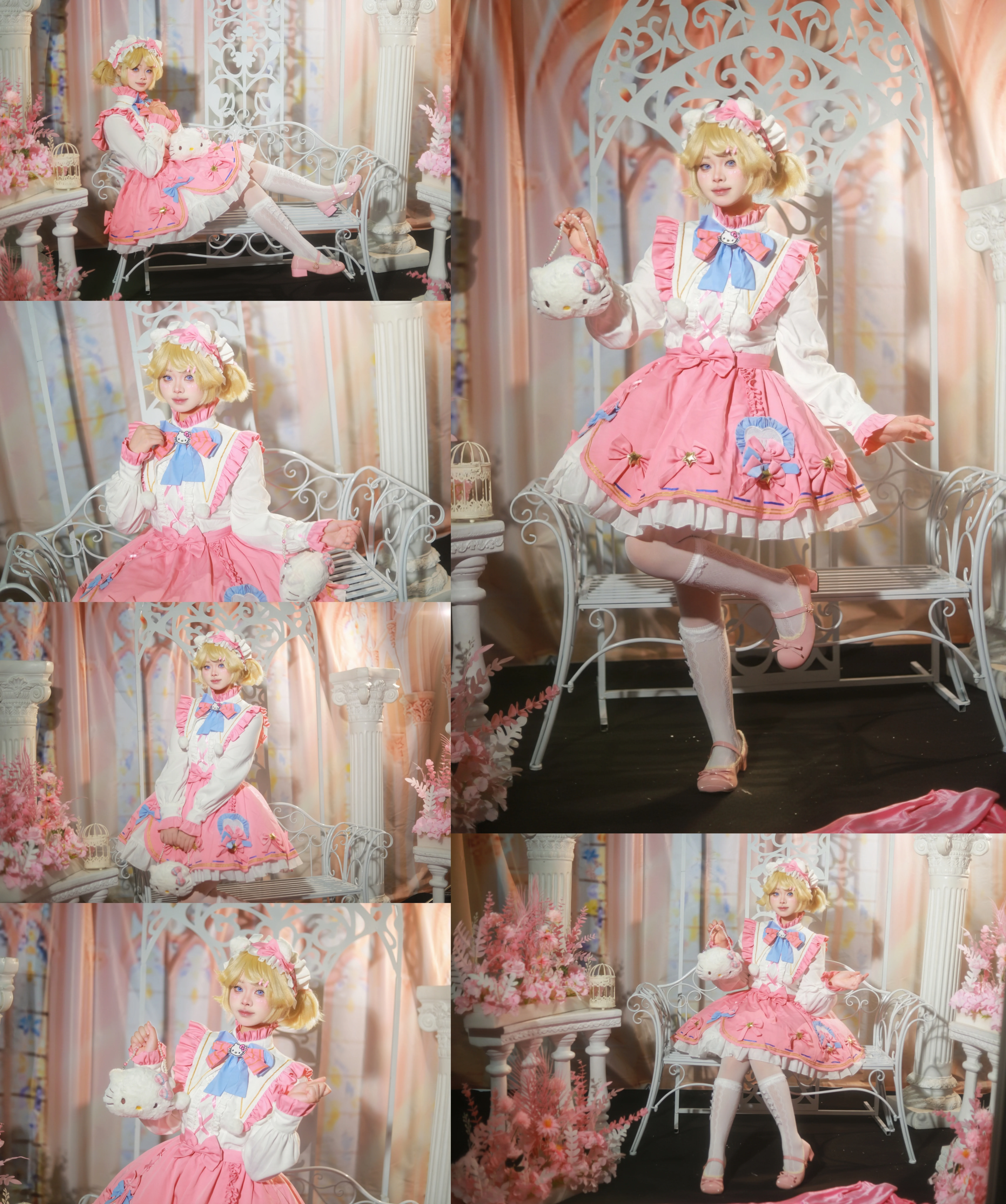 【庭師コスプレ】サンリオ・ハローキティの甘く可愛いスタジオ撮影記録 - 1 枚目