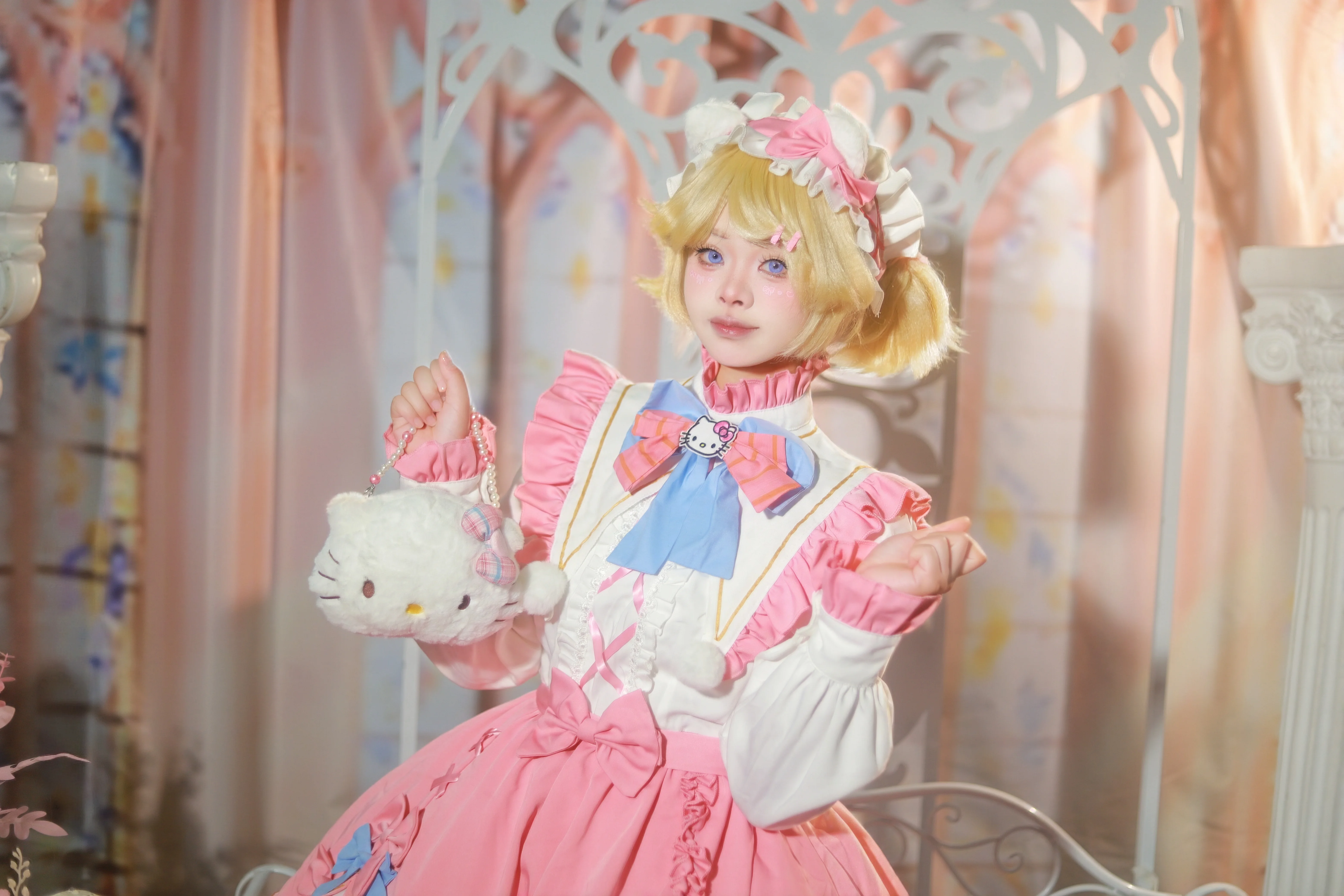 【庭師コスプレ】サンリオ・ハローキティの甘く可愛いスタジオ撮影記録 - 7 枚目