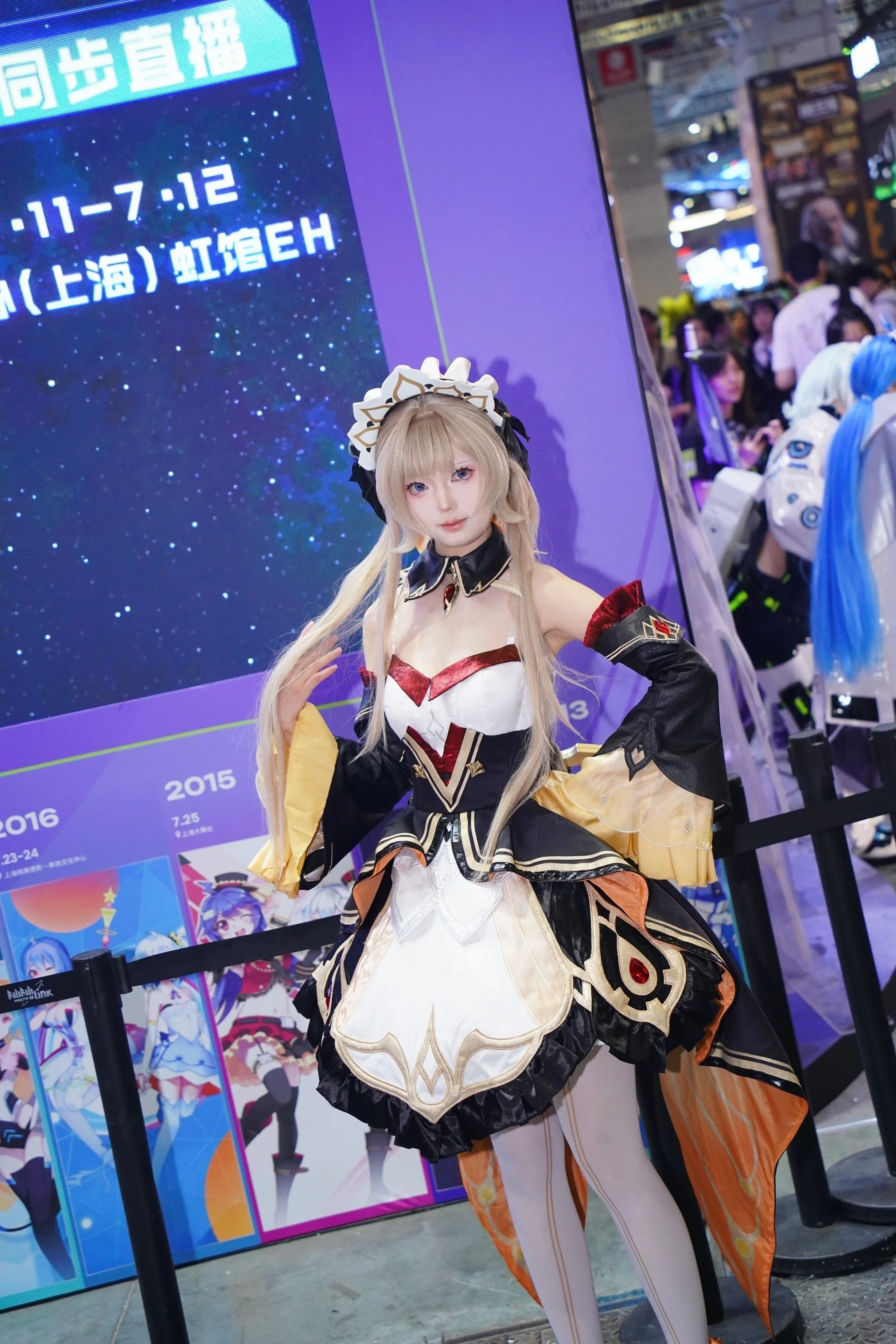 【木偶cos】原神木偶上海BW现场图，黑白红金拼色人偶风