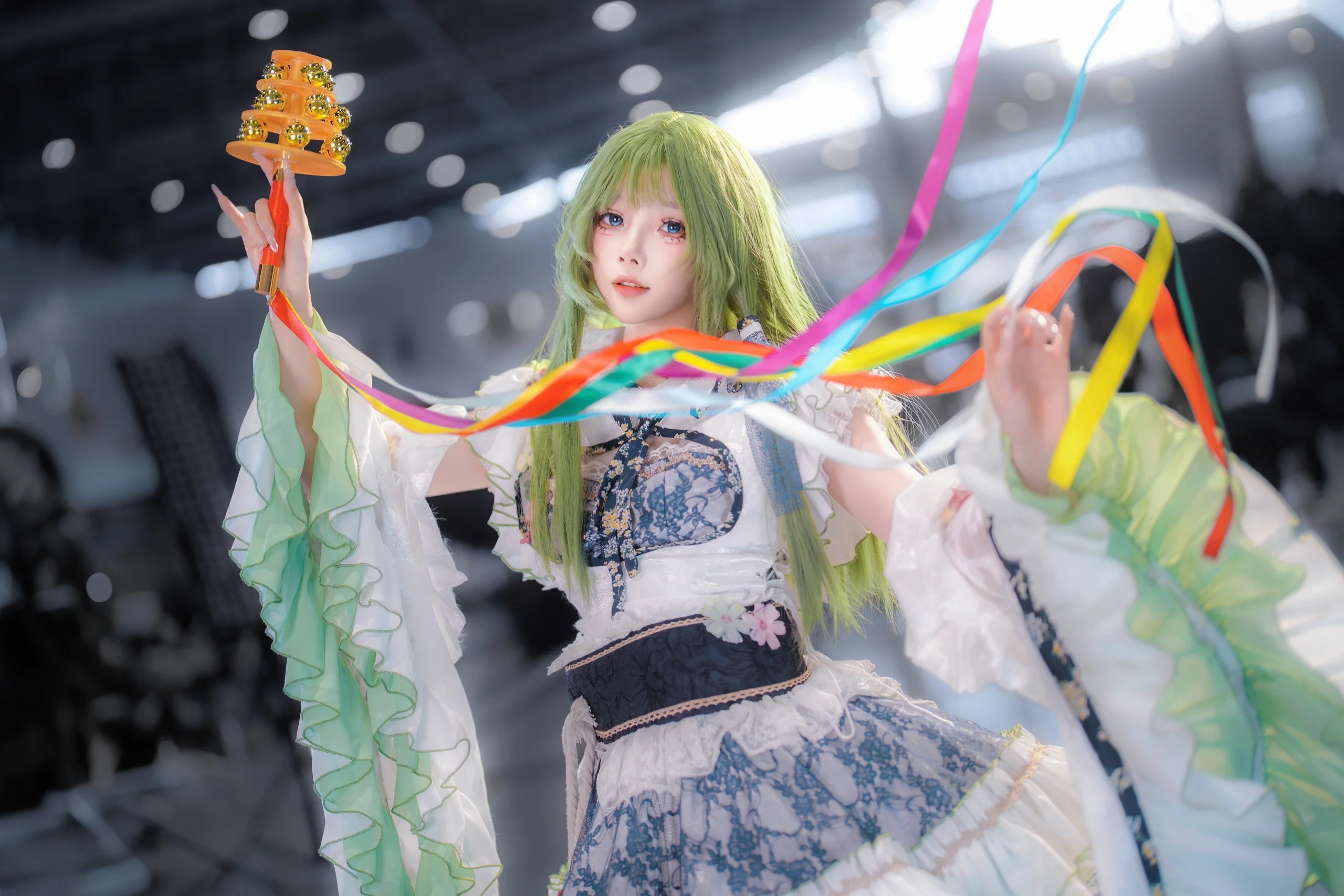 【东风谷早苗cos】东方Project的清新巫女，风起时的灵动场照 - 第 2 张