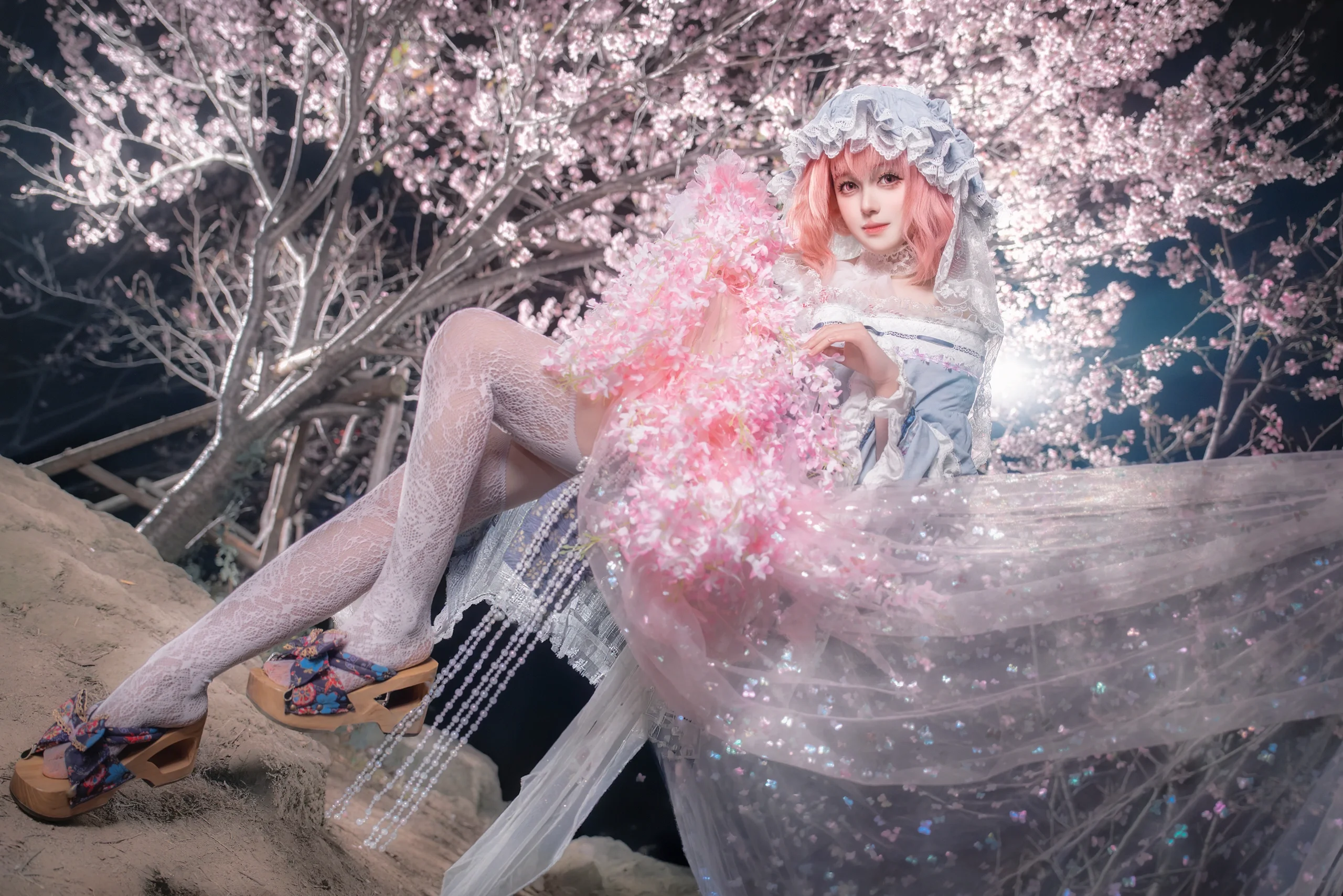【西行寺幽幽子cos】东方Project夜樱下的幽华之蕾 - 第 5 张