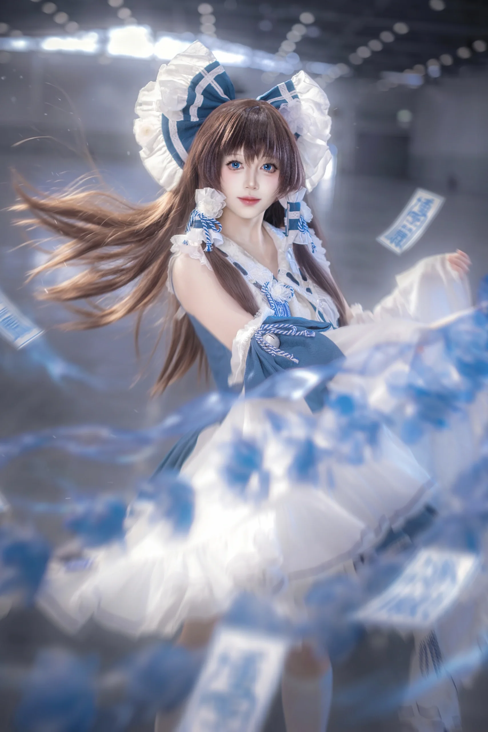【博丽灵梦cos】在ANE漫展玩转蓝白配色的夏日灵动 - 第 1 张