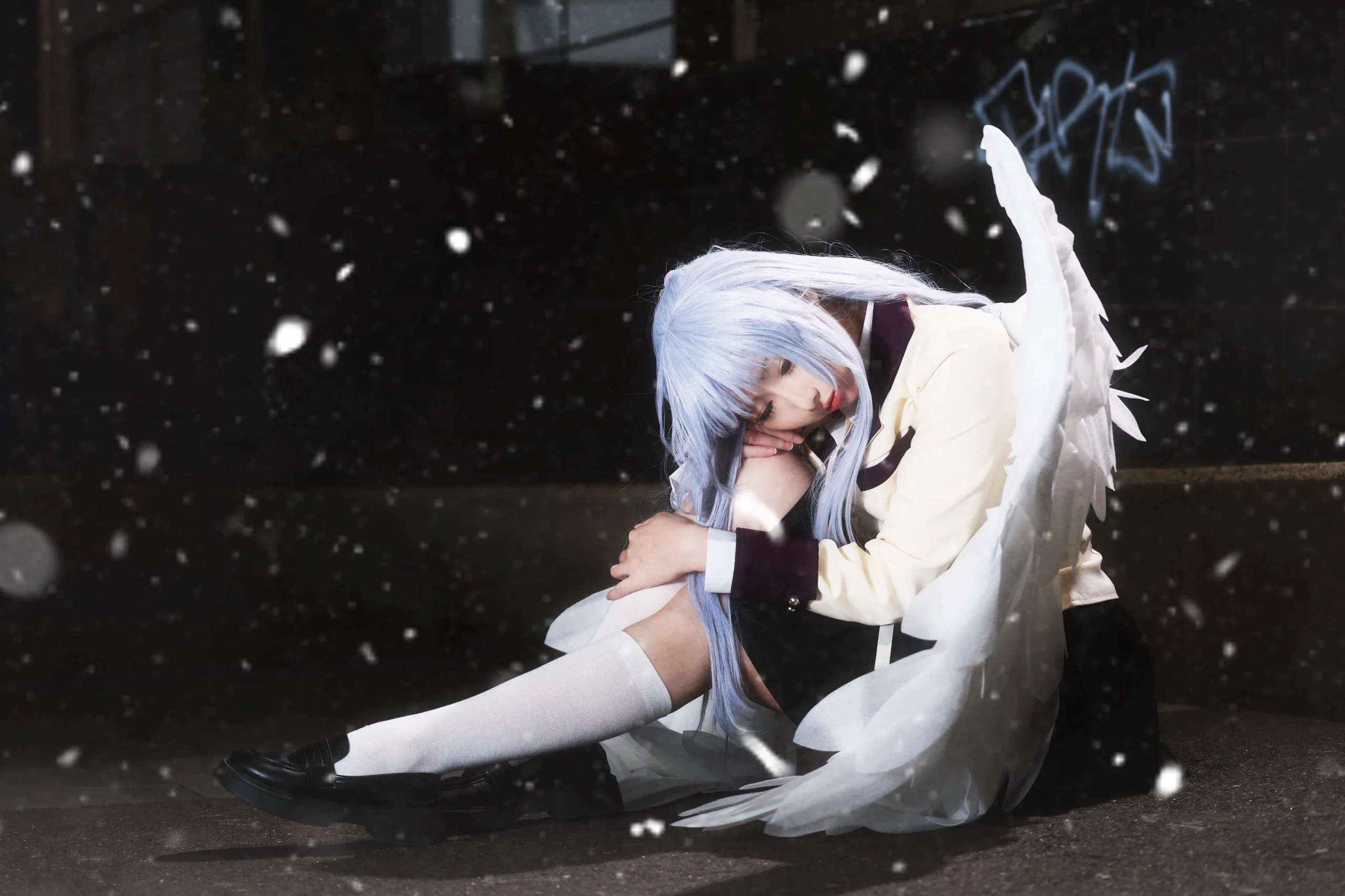 【立华奏cos】悉尼雪夜Angel Beats!，在寂静中感受天使 - 第 3 张
