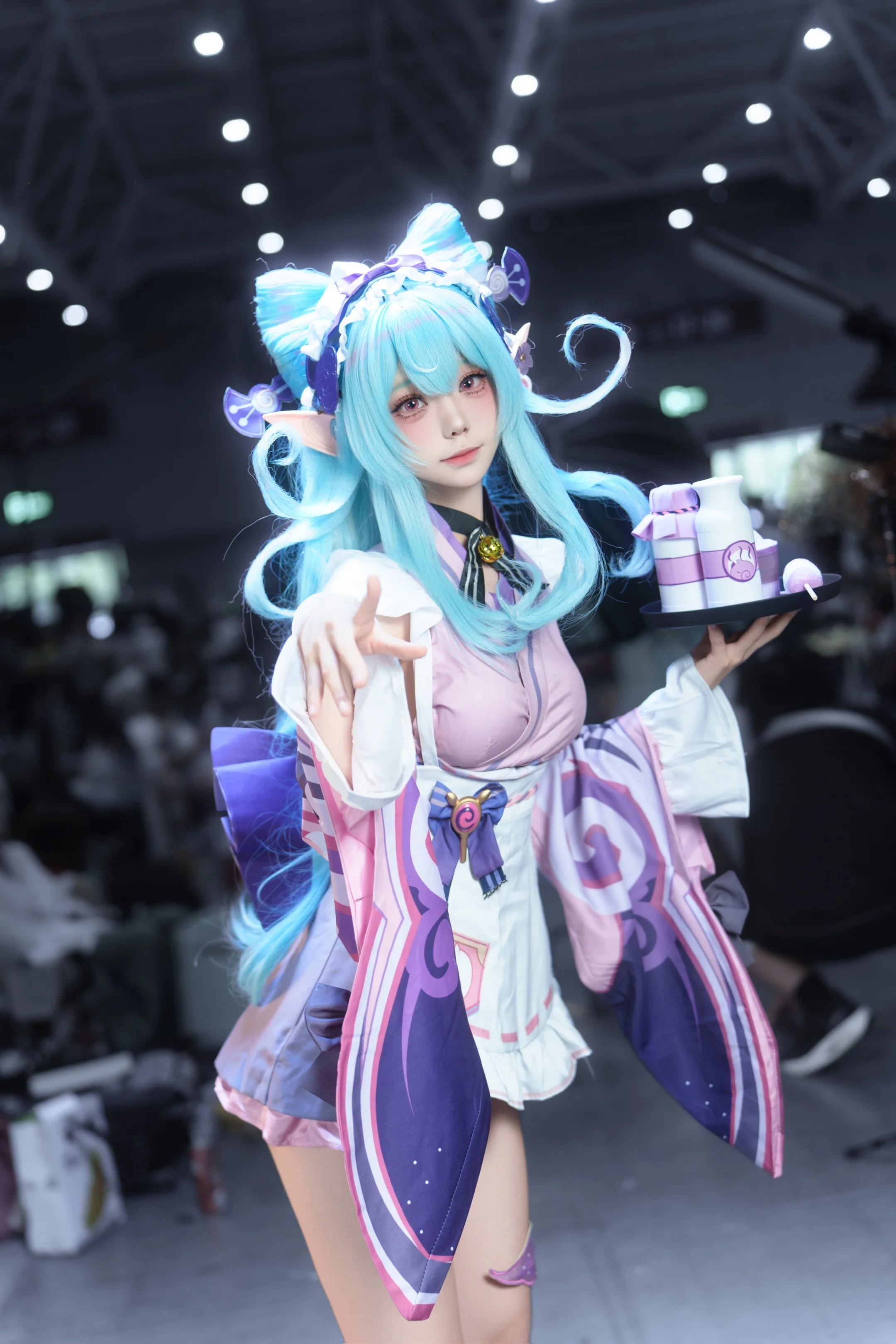 【梦见月瑞希cos】原神纳塔风格，手持团扇的漫展记录 - 第 1 张