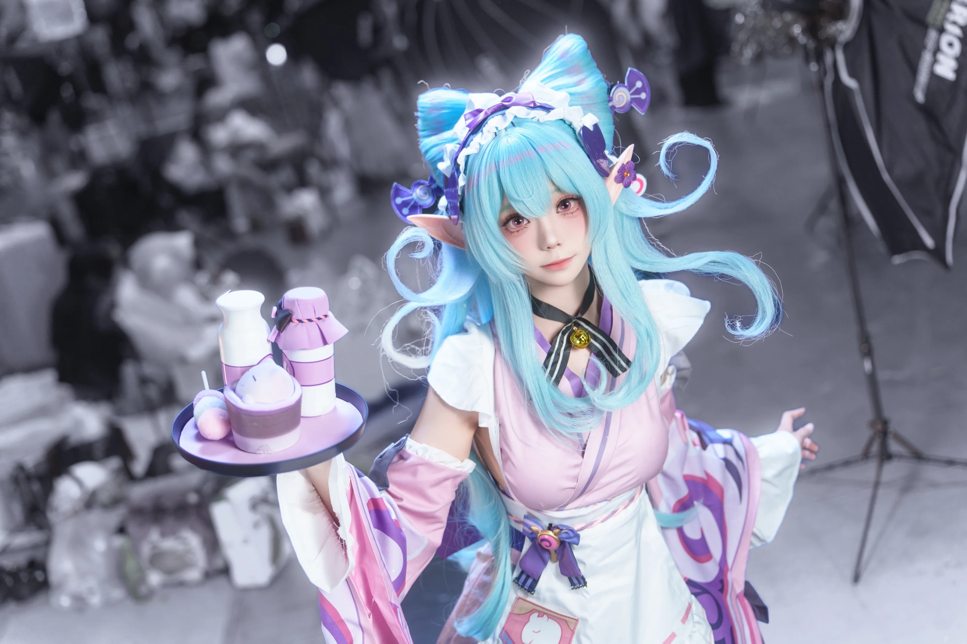 【梦见月瑞希cos】原神纳塔风格，手持团扇的漫展记录 - 第 4 张