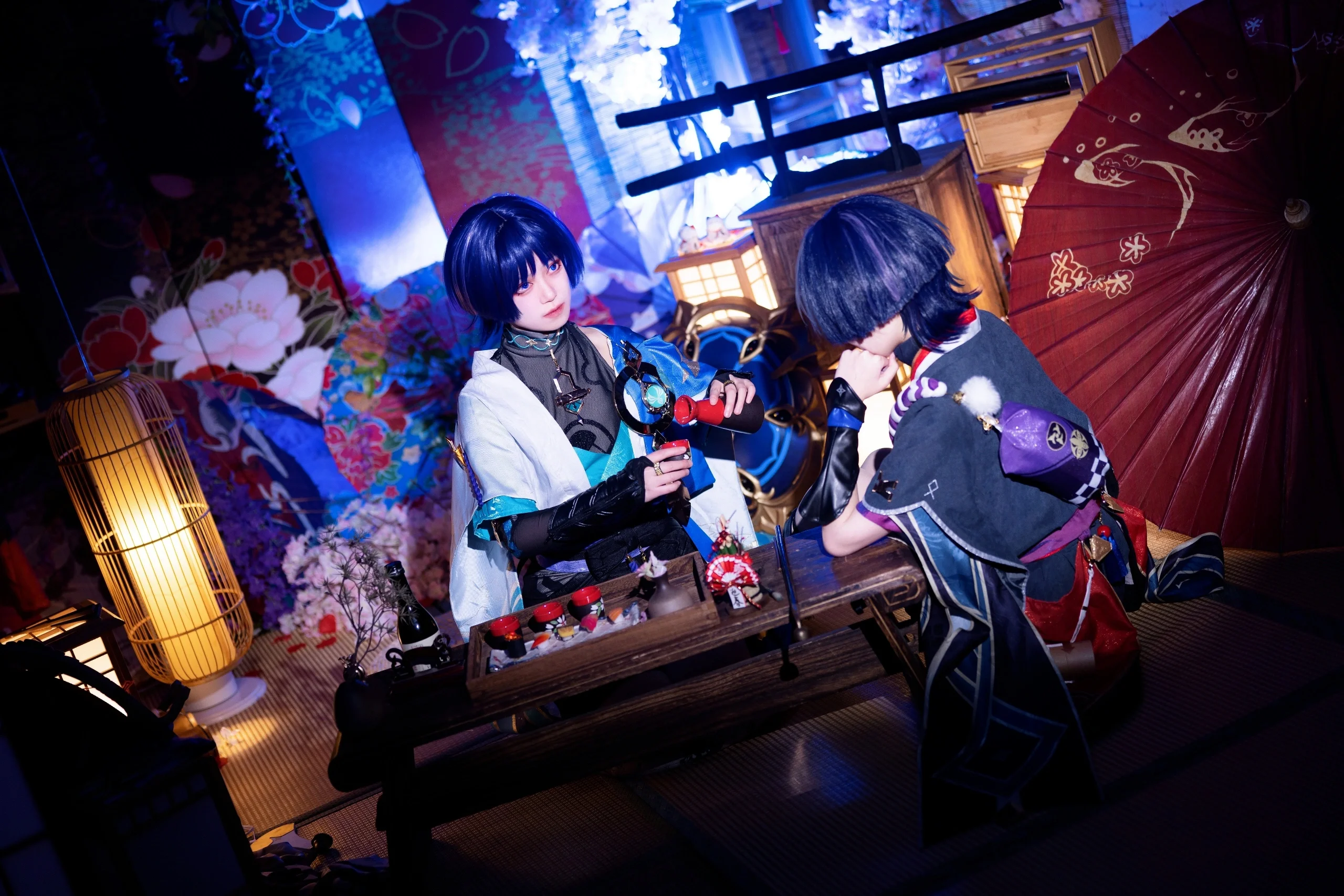 [Scaramouche cosplay] Can Puppets Get Drunk Too? A Drifting Afternoon Sip - Image 2
