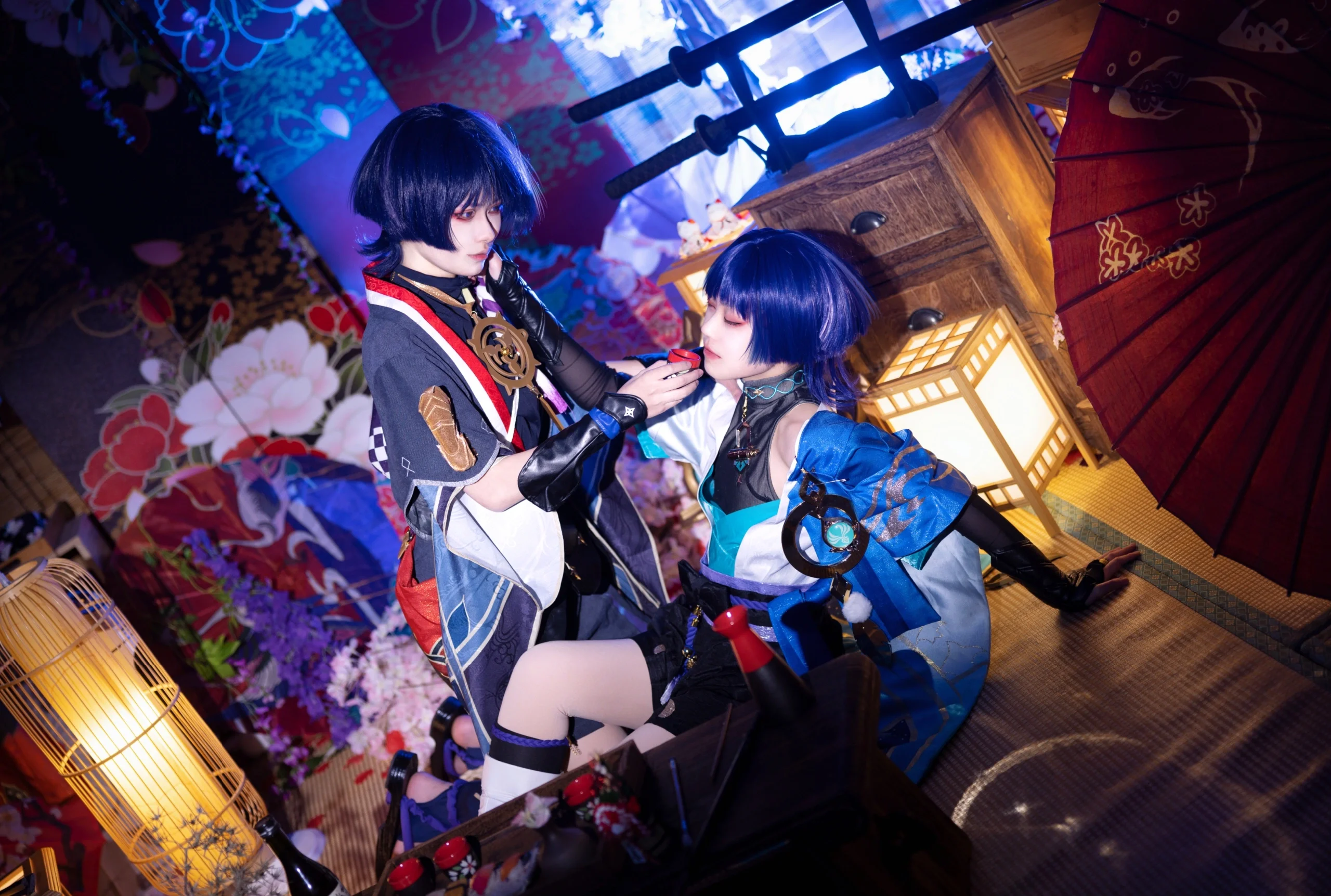 [Scaramouche cosplay] Can Puppets Get Drunk Too? A Drifting Afternoon Sip - Image 4