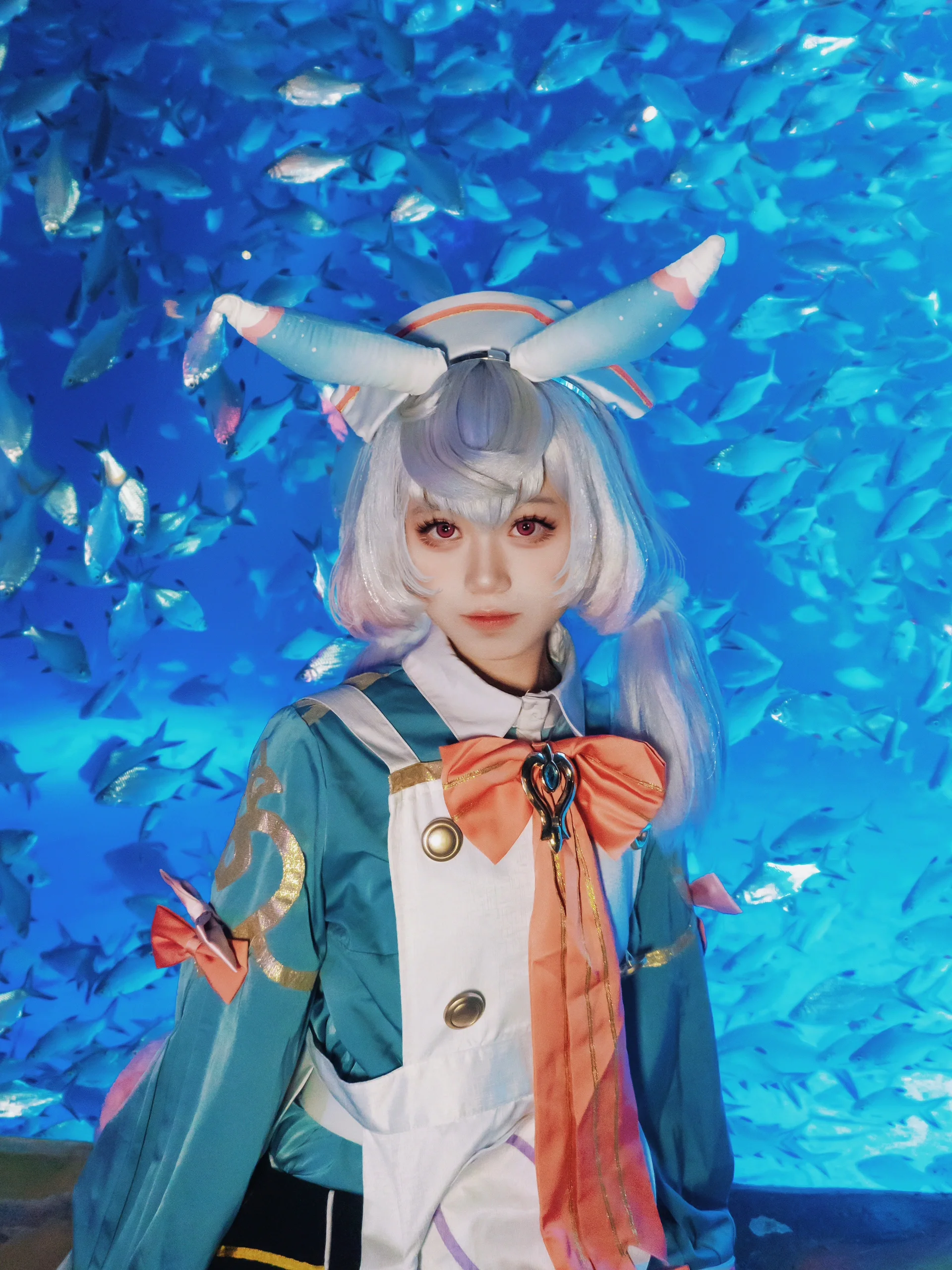 【希格雯cos】原神里的反差魅力，在水族馆拿麻醉枪的一天 - 第 7 张