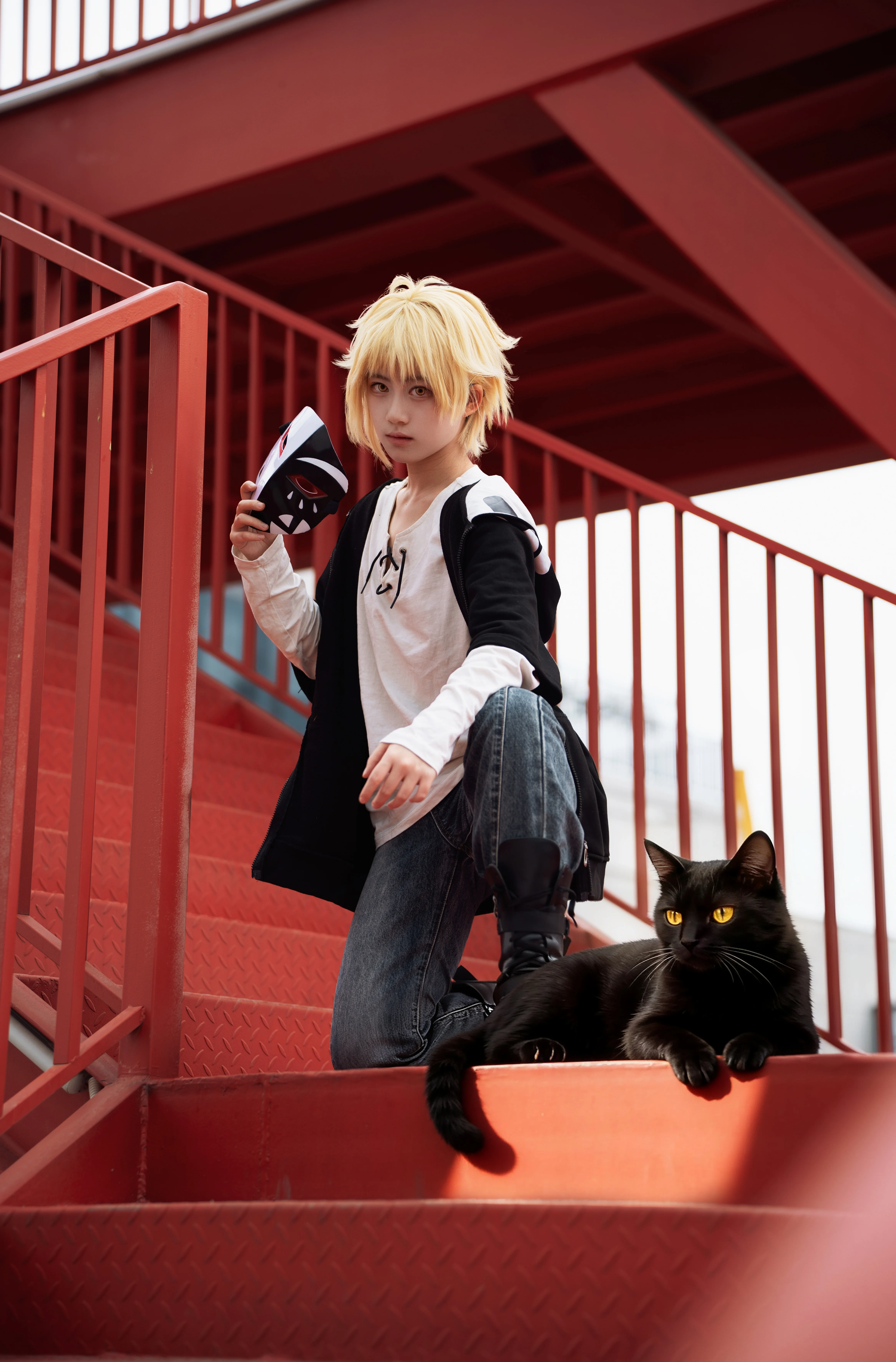 【鹿野修哉cos】阳炎project的迷途与黑猫的注视