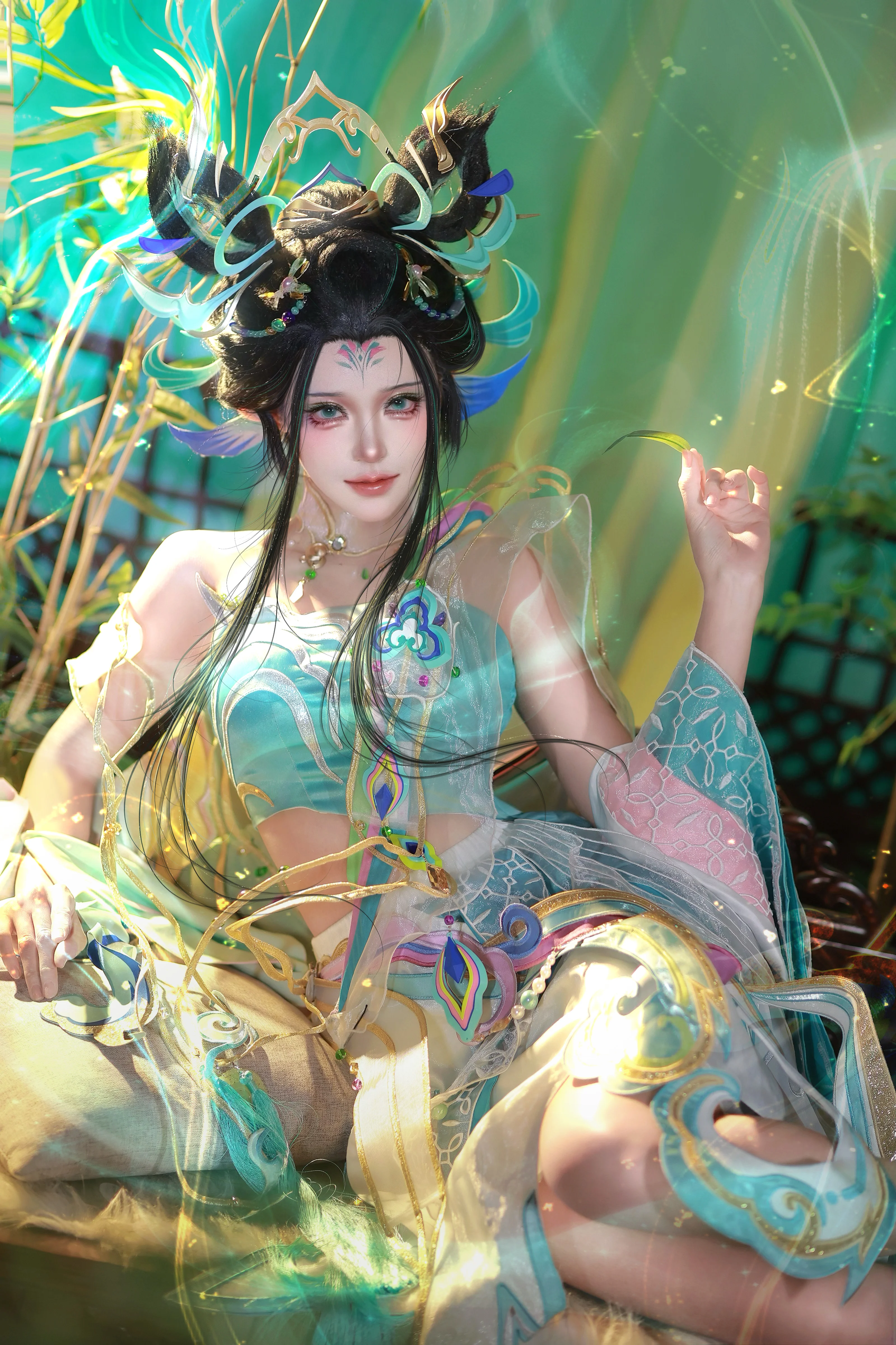 【妲己cos】蛇年限定青绿仙姿造型摄影日记