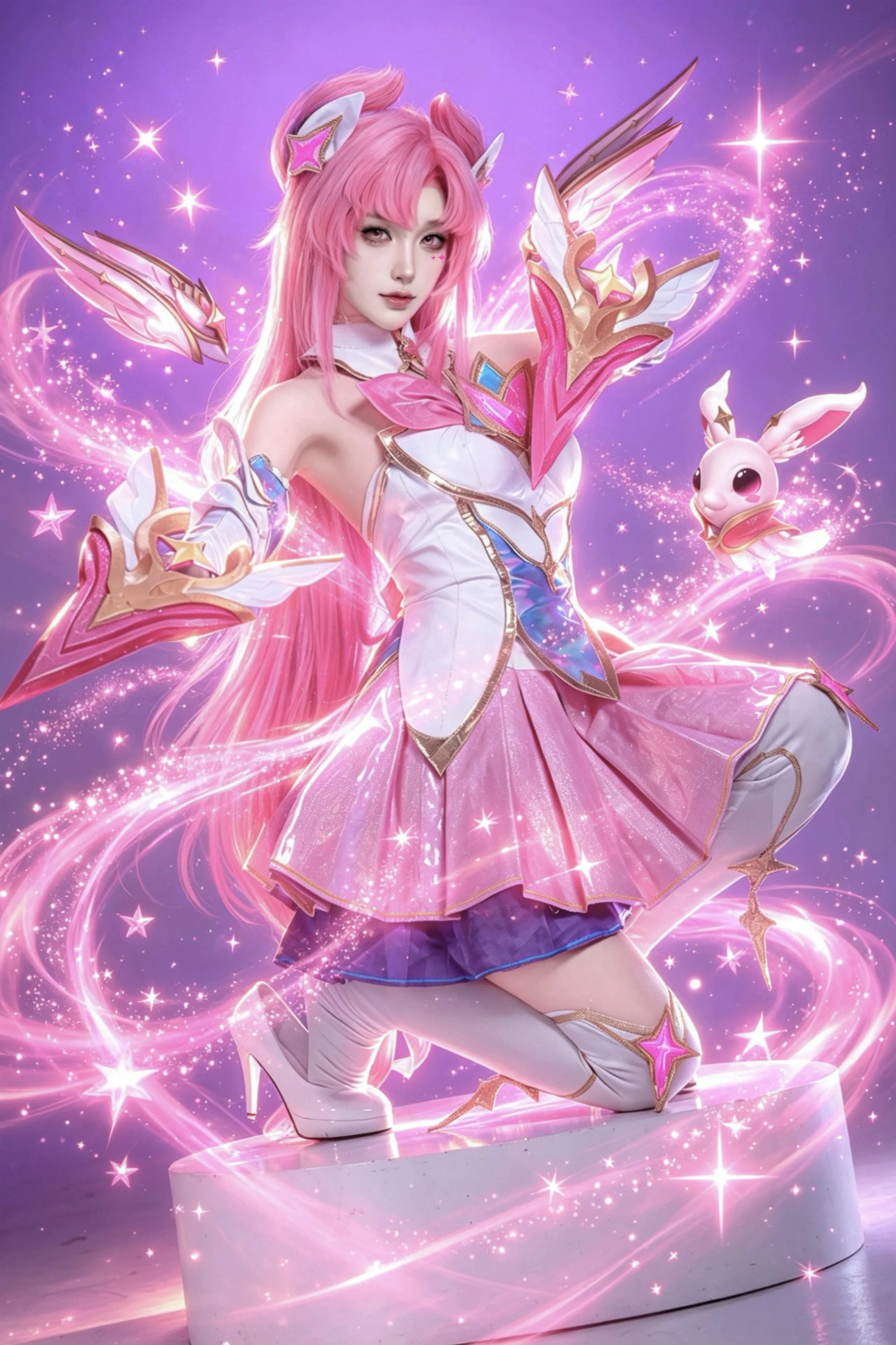【卡莎cos】英雄聯盟星之守護者，魔法光芒與戰鬥少女 - 第 1 張