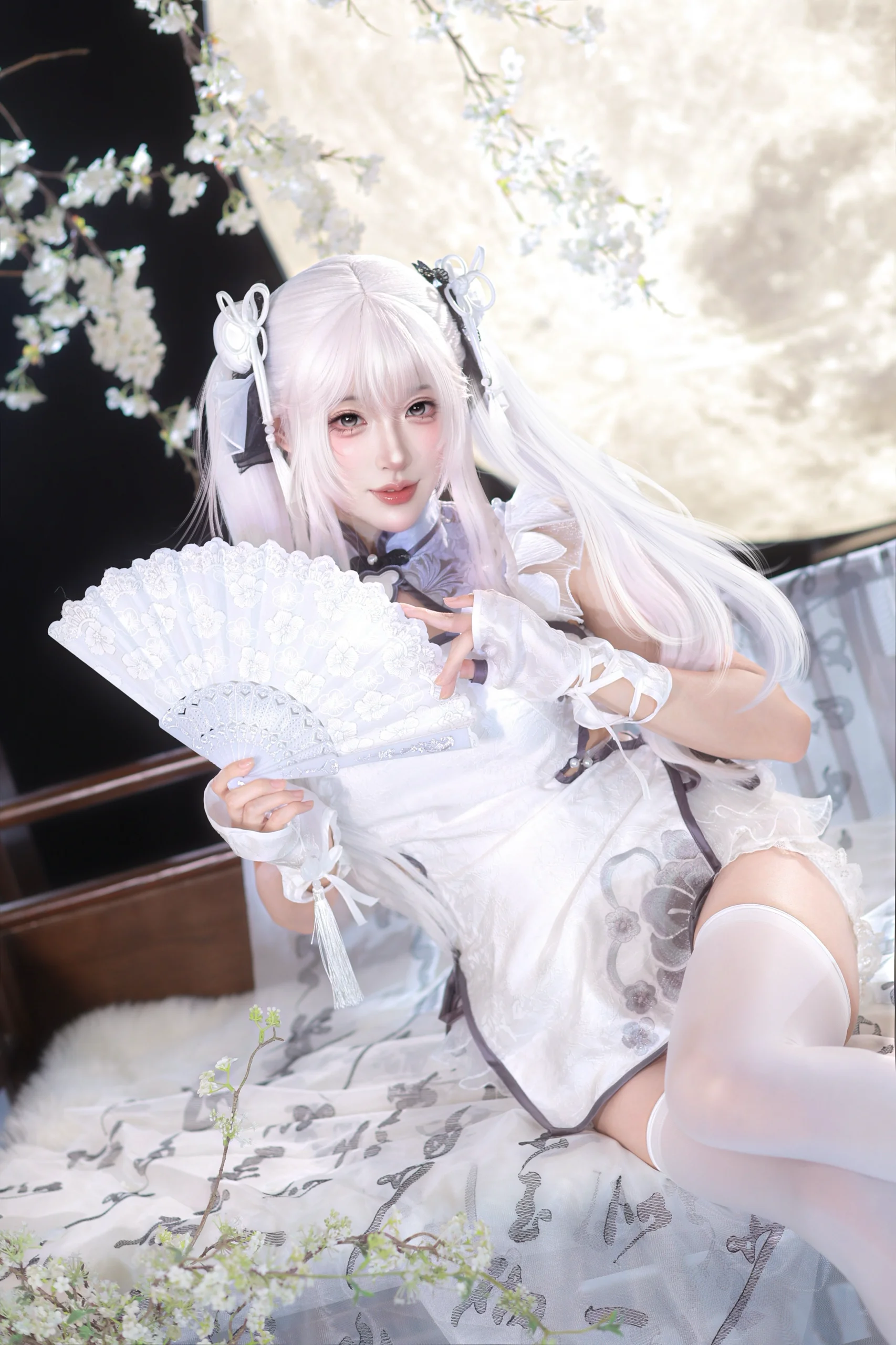 【殷紫萍cos】玉髓冰心，月下折扇与不爱吃绿豆的执念 - 第 2 张