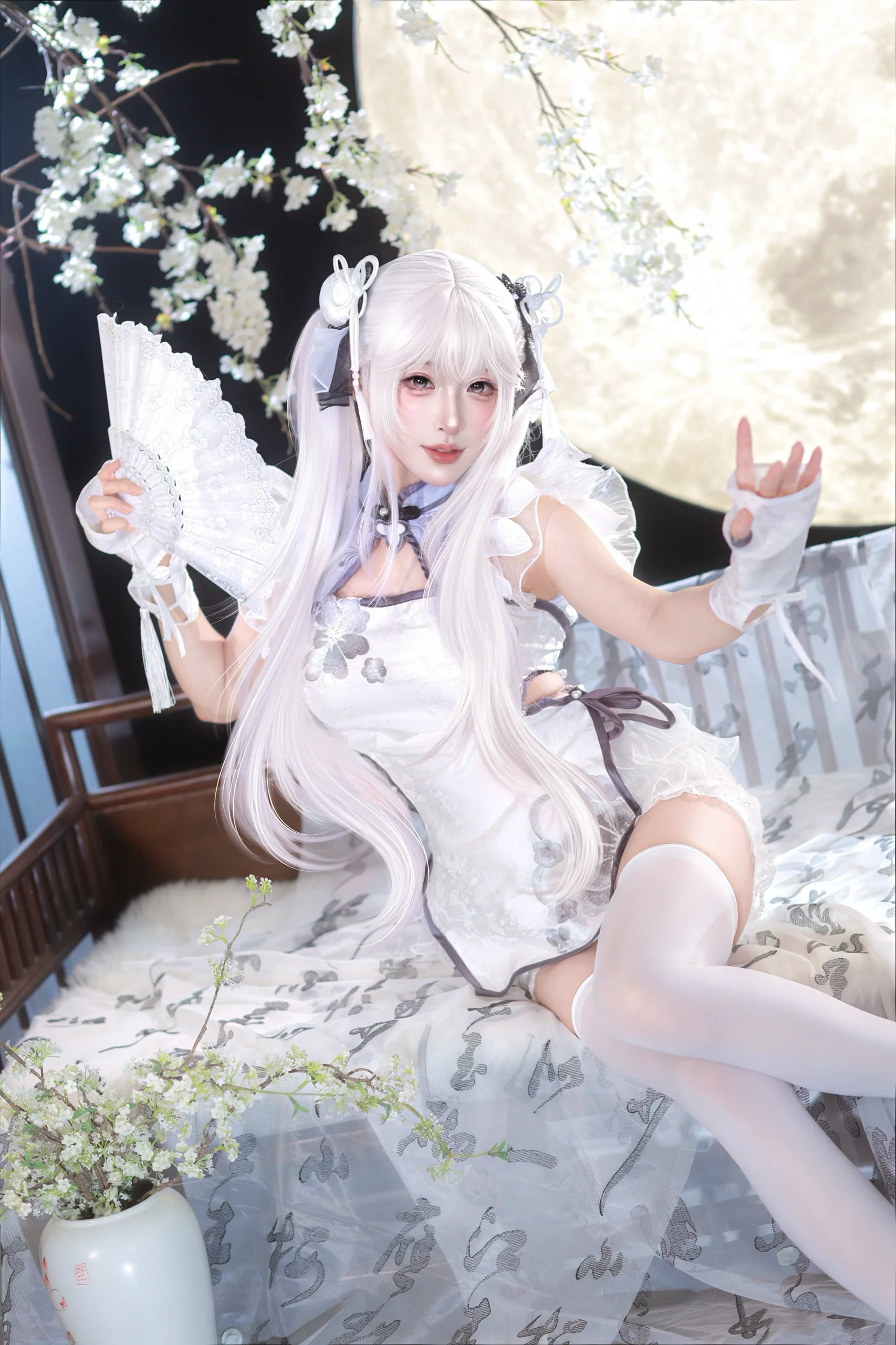 【殷紫萍cos】玉髓冰心，月下折扇与不爱吃绿豆的执念 - 第 3 张