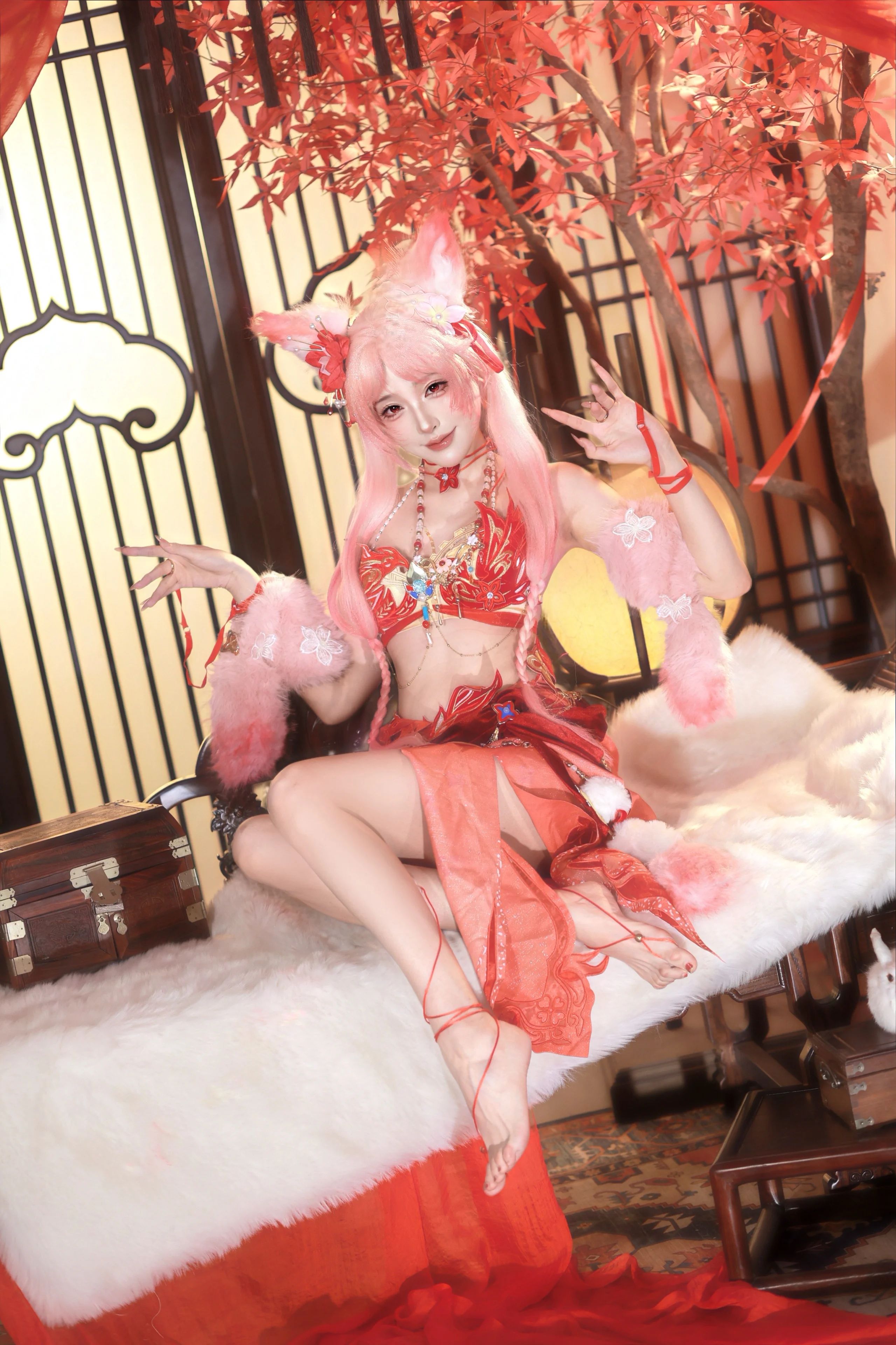 【玉玲珑cos】永劫无间喜缘红线，国风魅惑的完美演绎
