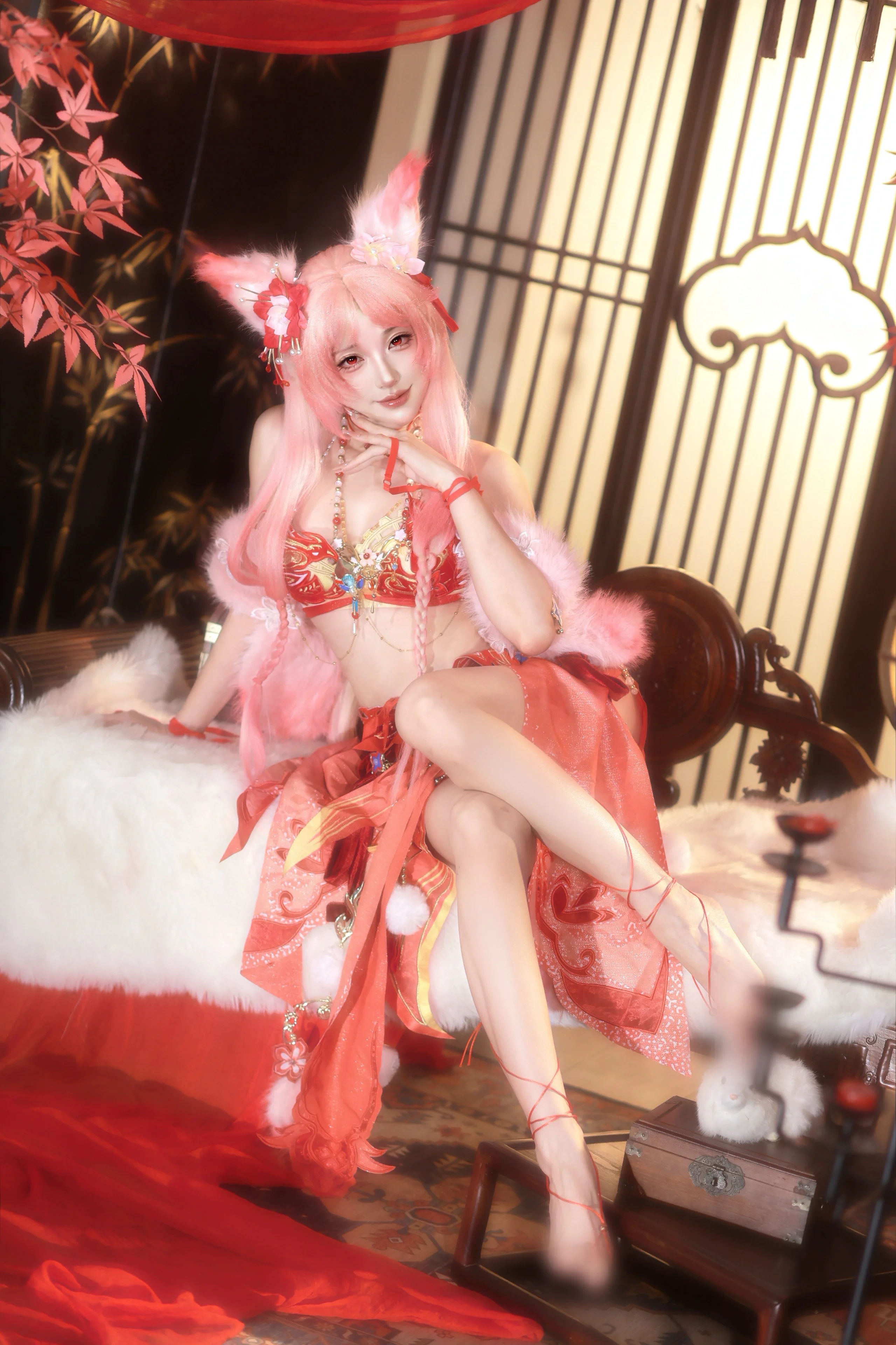【玉玲瓏cos】永劫無間喜緣紅線，國風魅惑的完美演繹 - 第 4 張