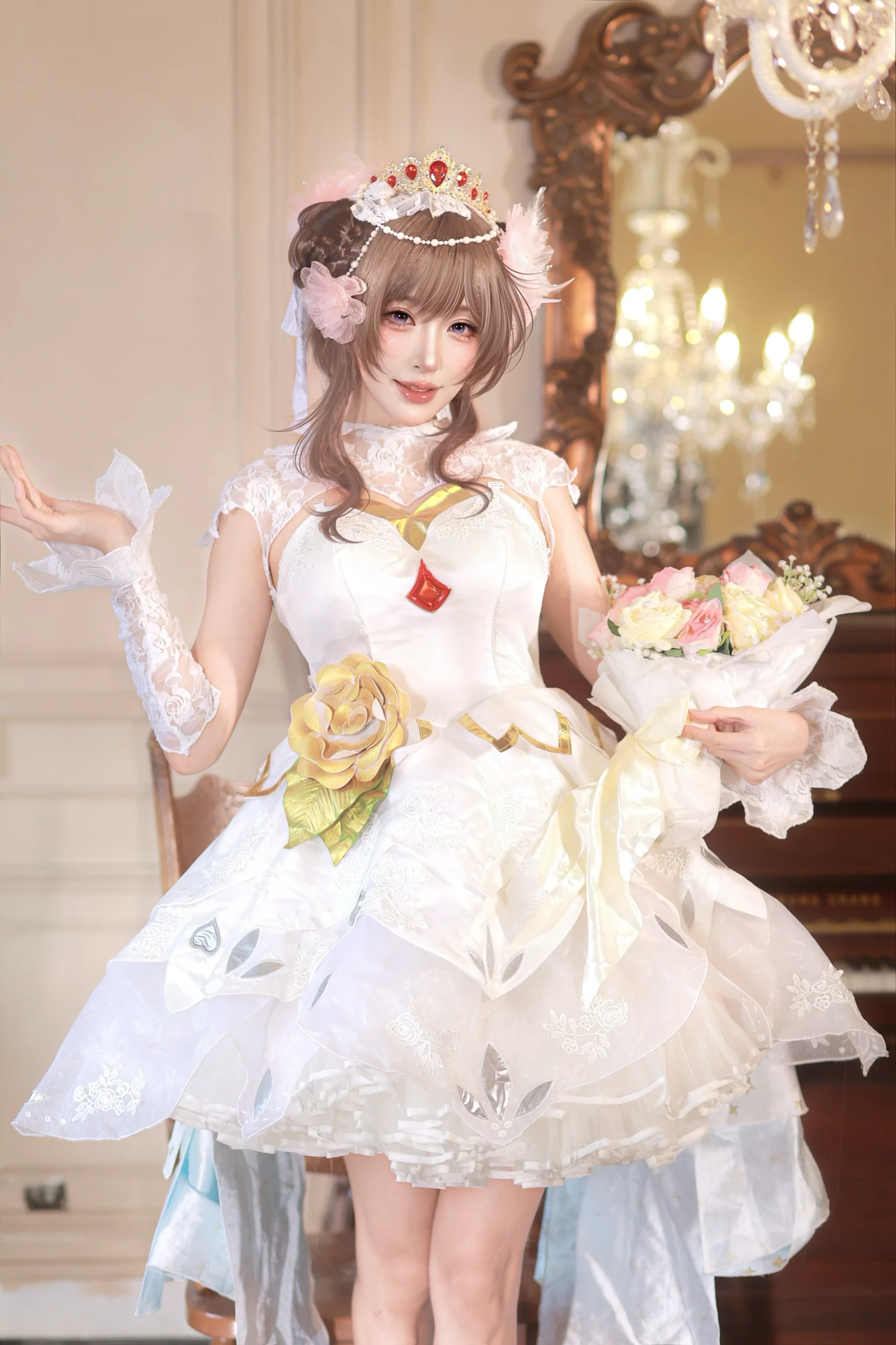 【小乔cos】王者荣耀纯白花嫁，此刻成为你最美的新娘 - 第 2 张
