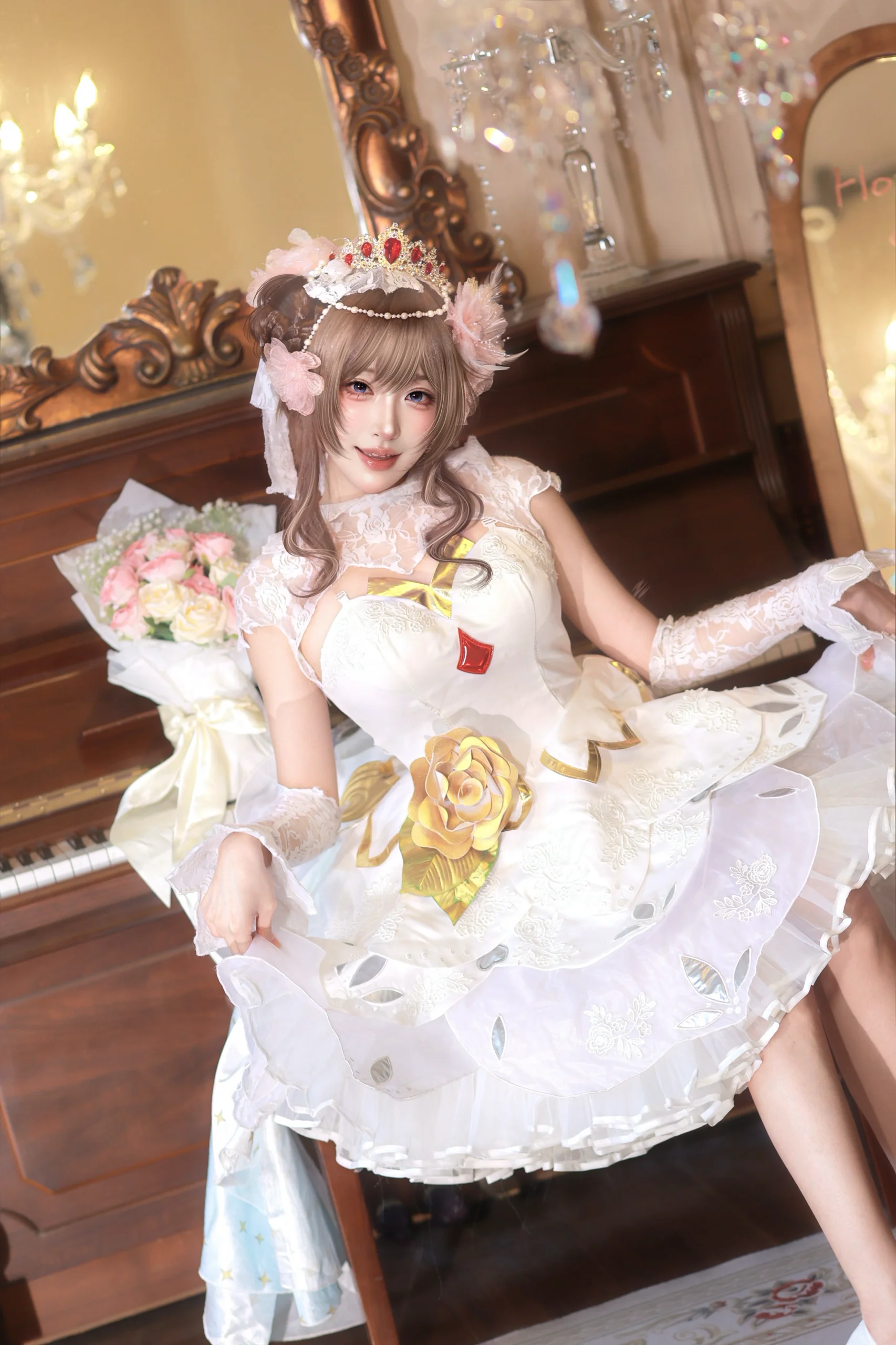【小乔cos】王者荣耀纯白花嫁，此刻成为你最美的新娘