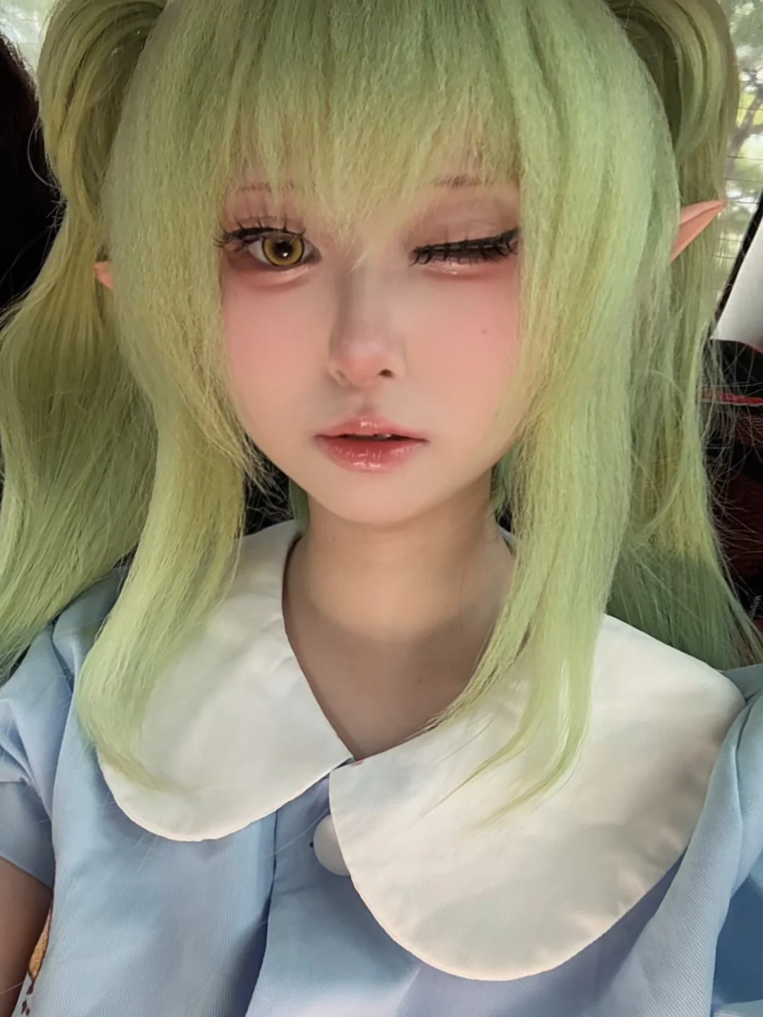 【铁道双子cos】蔚蓝档案雌小鬼出没，双马尾与精灵耳的俏皮搭配