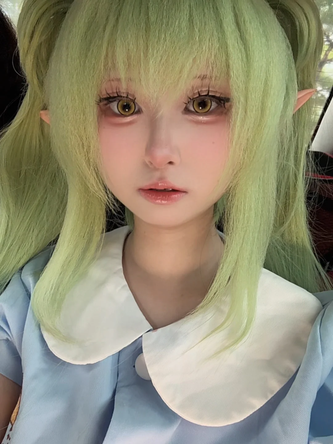 【铁道双子cos】蔚蓝档案雌小鬼出没，双马尾与精灵耳的俏皮搭配 - 第 2 张
