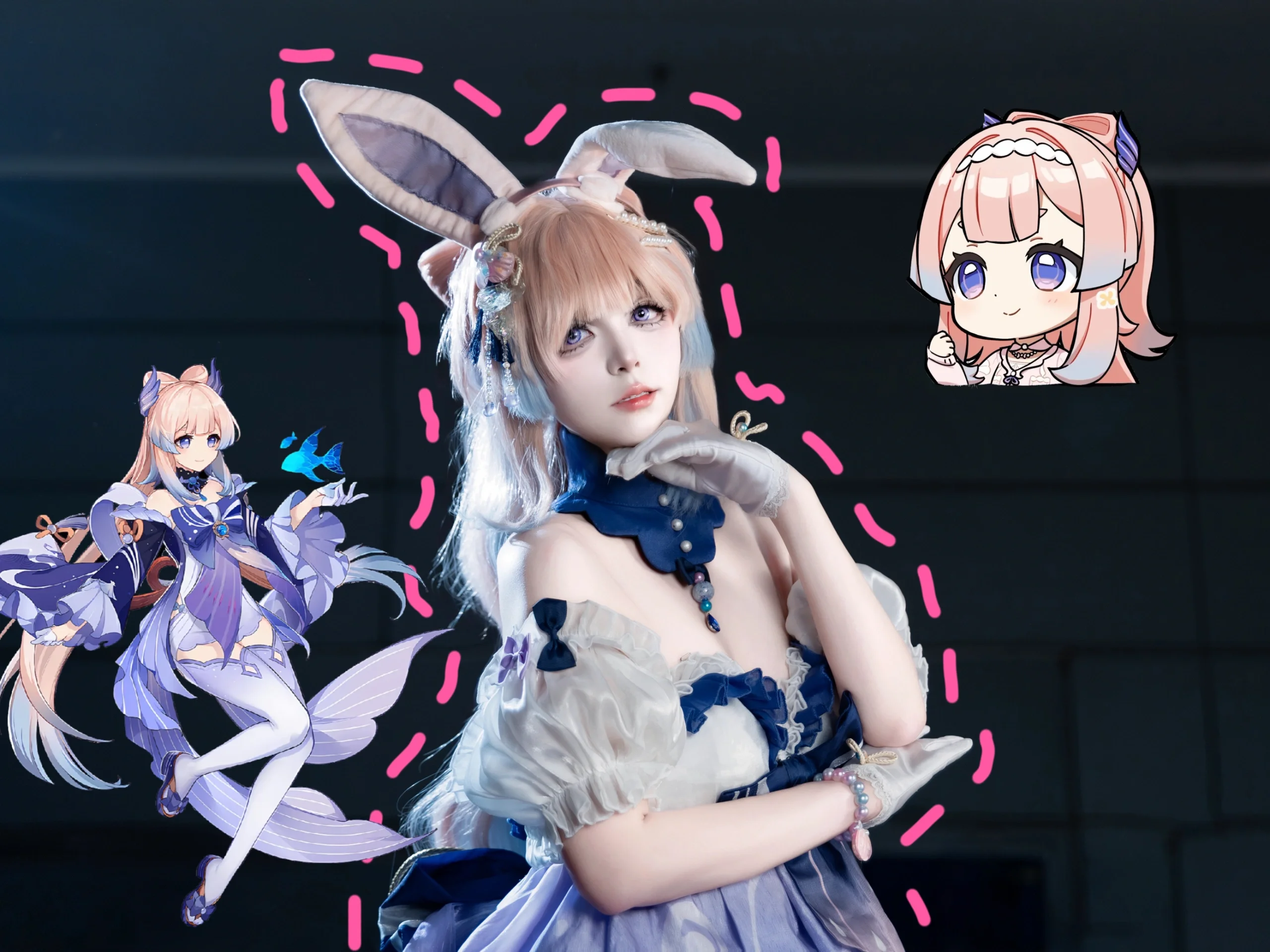 [Sangonomiya Kokomi Cosplay] Kokomi Bunny Suit, My Little Kokomi Is Definitely No Soft Target - Image 2