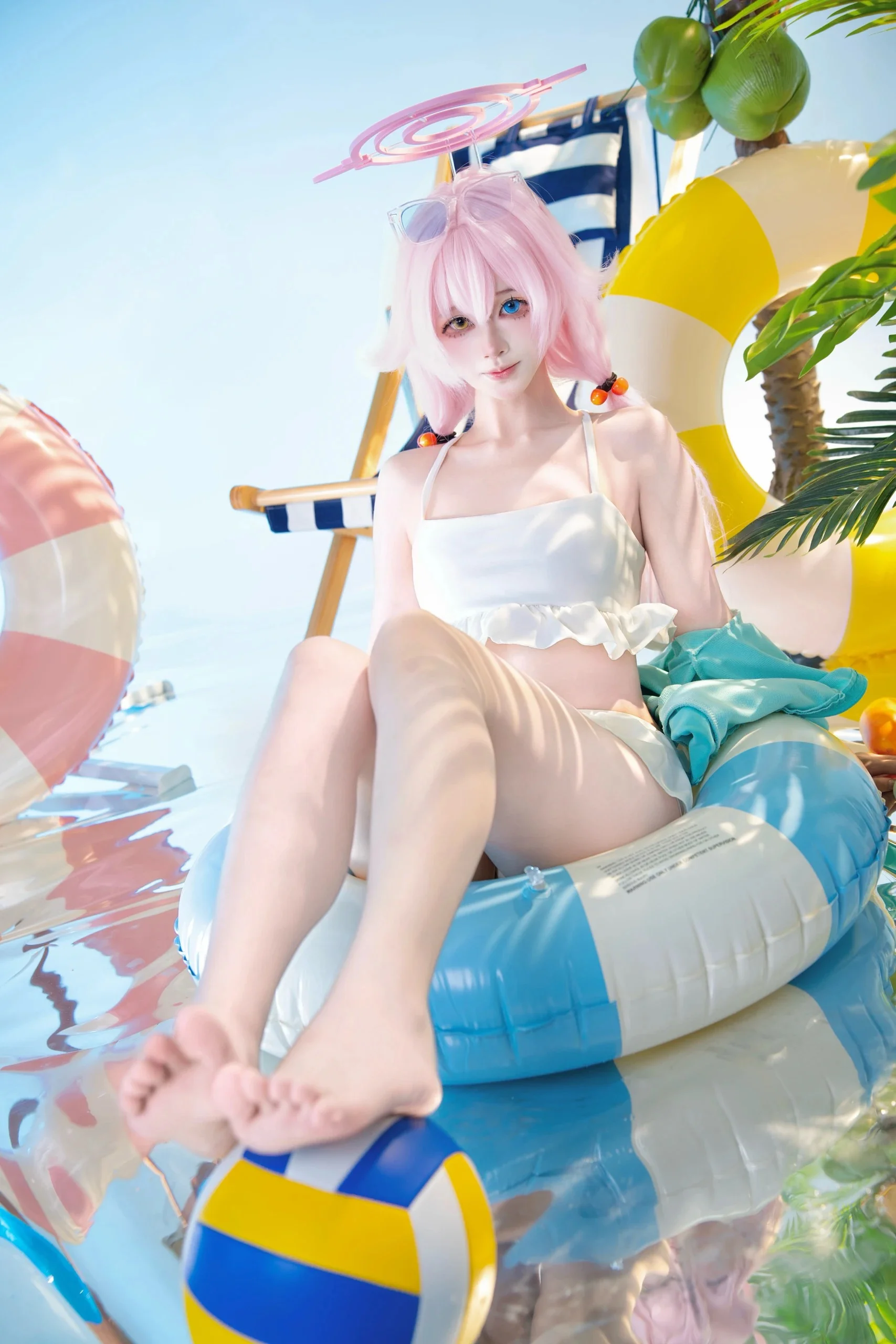 【小鳥遊星野cos】蔚藍檔案水星野，慵懶的夏日水大叔 - 第 2 張