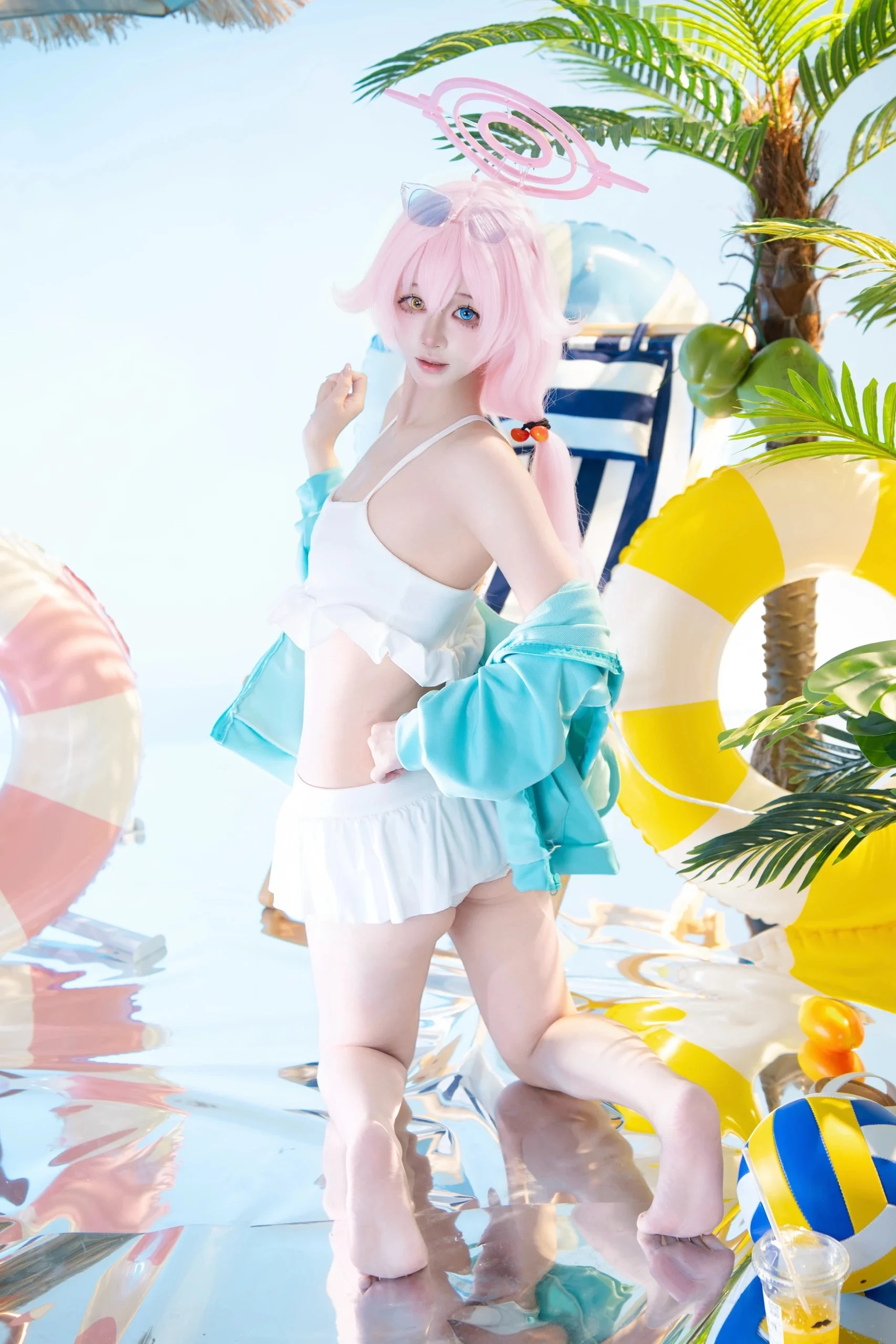 【小鳥遊星野cos】蔚藍檔案水星野，慵懶的夏日水大叔 - 第 3 張
