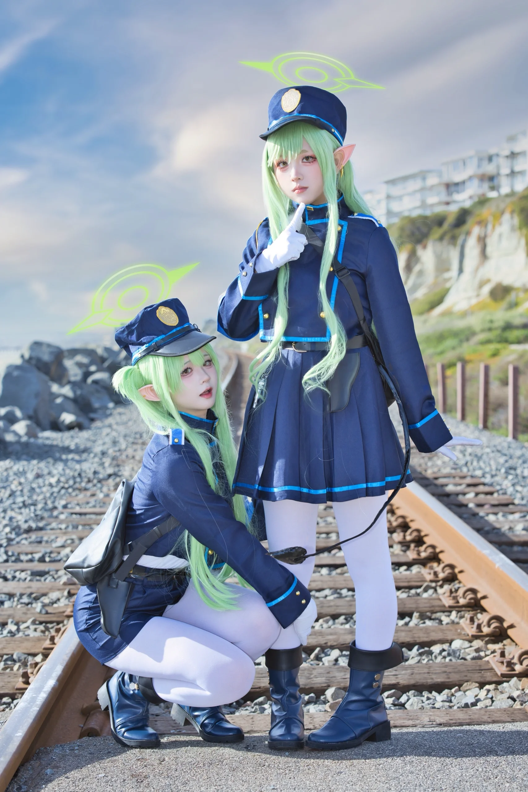 【橘光橘望cos】蔚蓝档案海岸铁道双子星 - 第 1 张