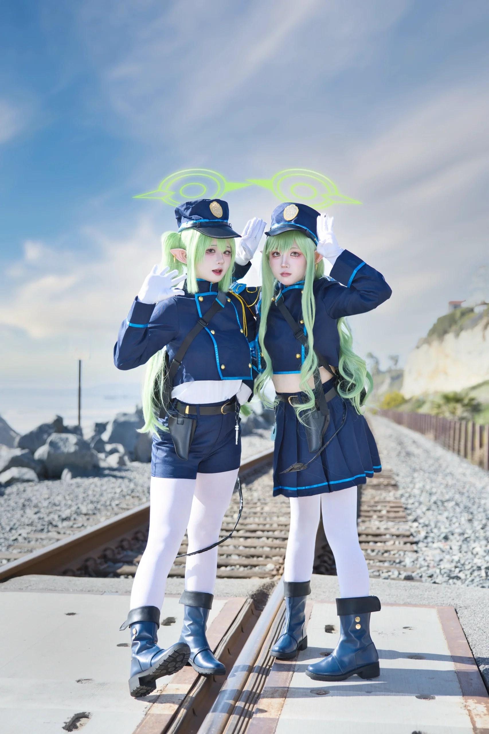【橘光橘望cos】蔚蓝档案海岸铁道双子星