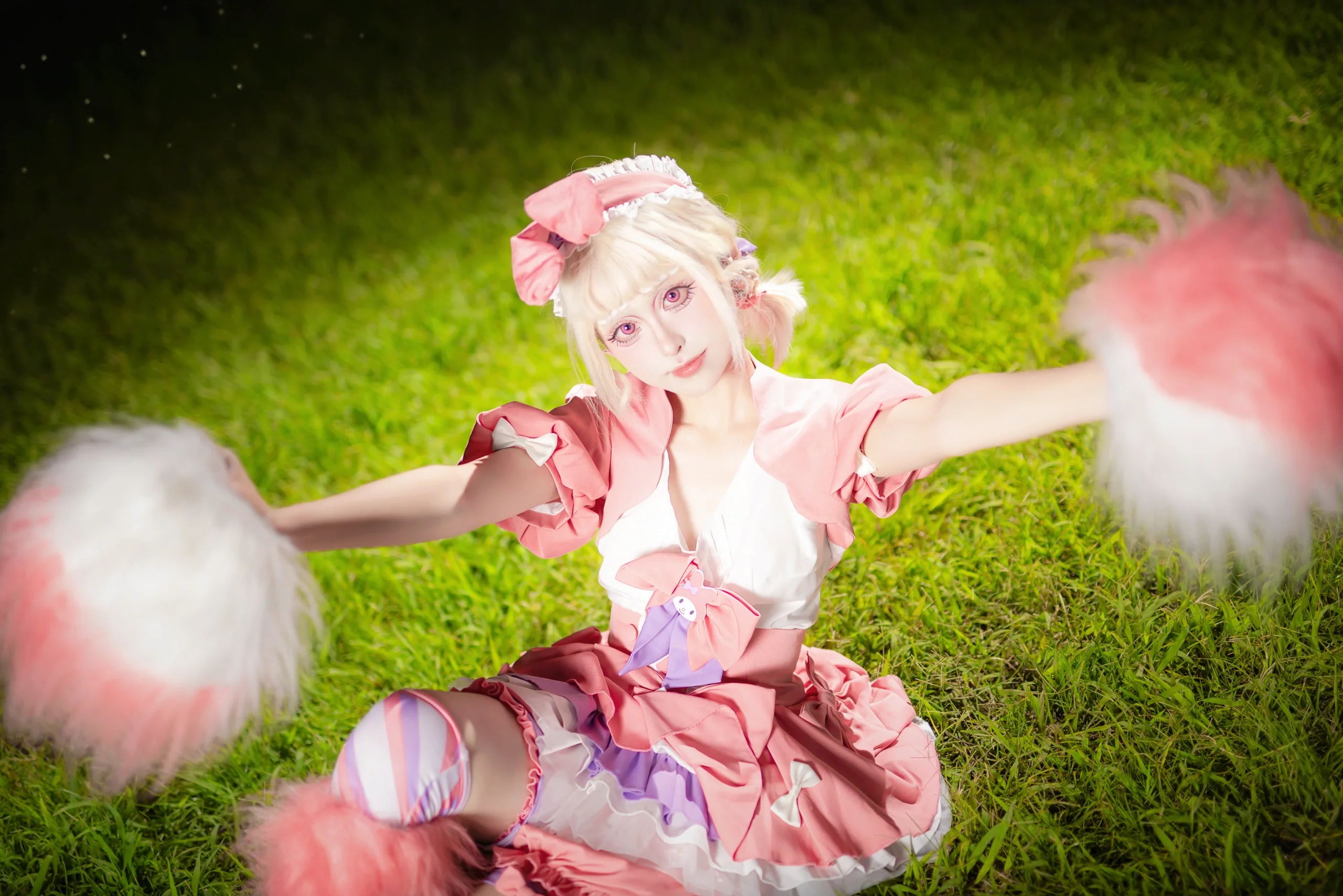 【拉拉队员cos】第五人格三丽鸥联动夜晚外拍记录