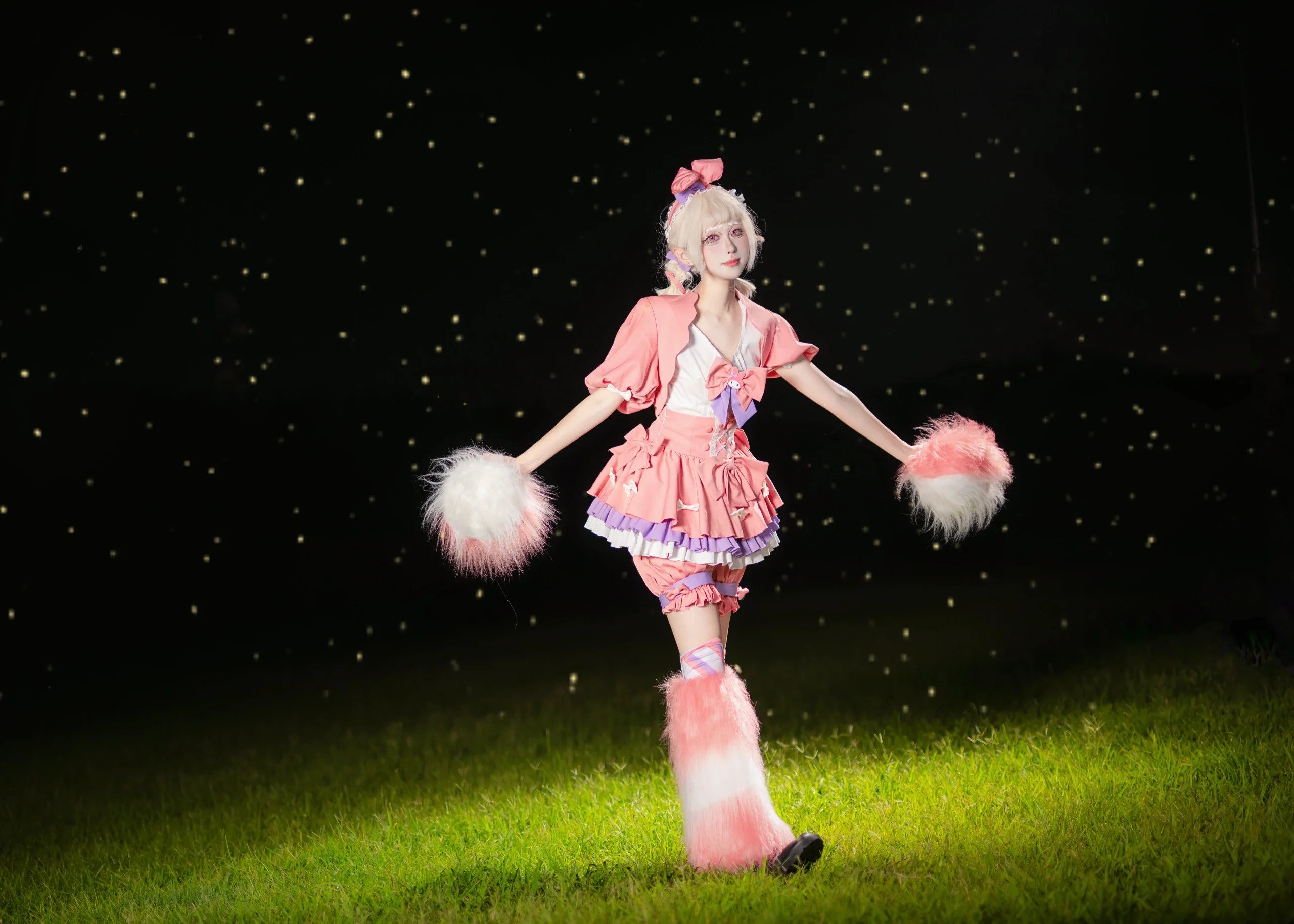 【チアリーダーコスプレ】『Identity V 第五人格』サンリオコラボ、夜景ロケ撮影記録 - 6 枚目
