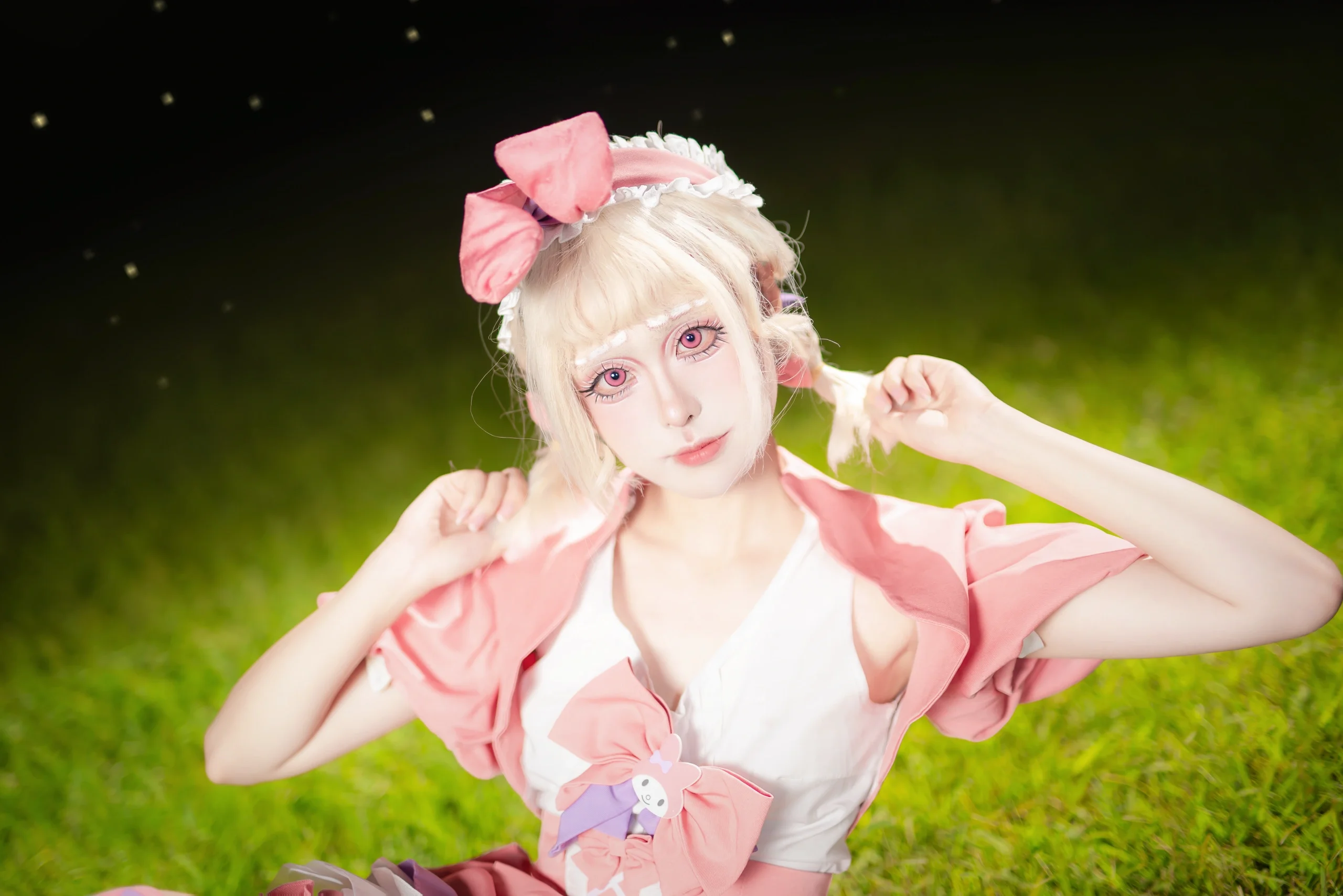 【チアリーダーコスプレ】『Identity V 第五人格』サンリオコラボ、夜景ロケ撮影記録 - 7 枚目