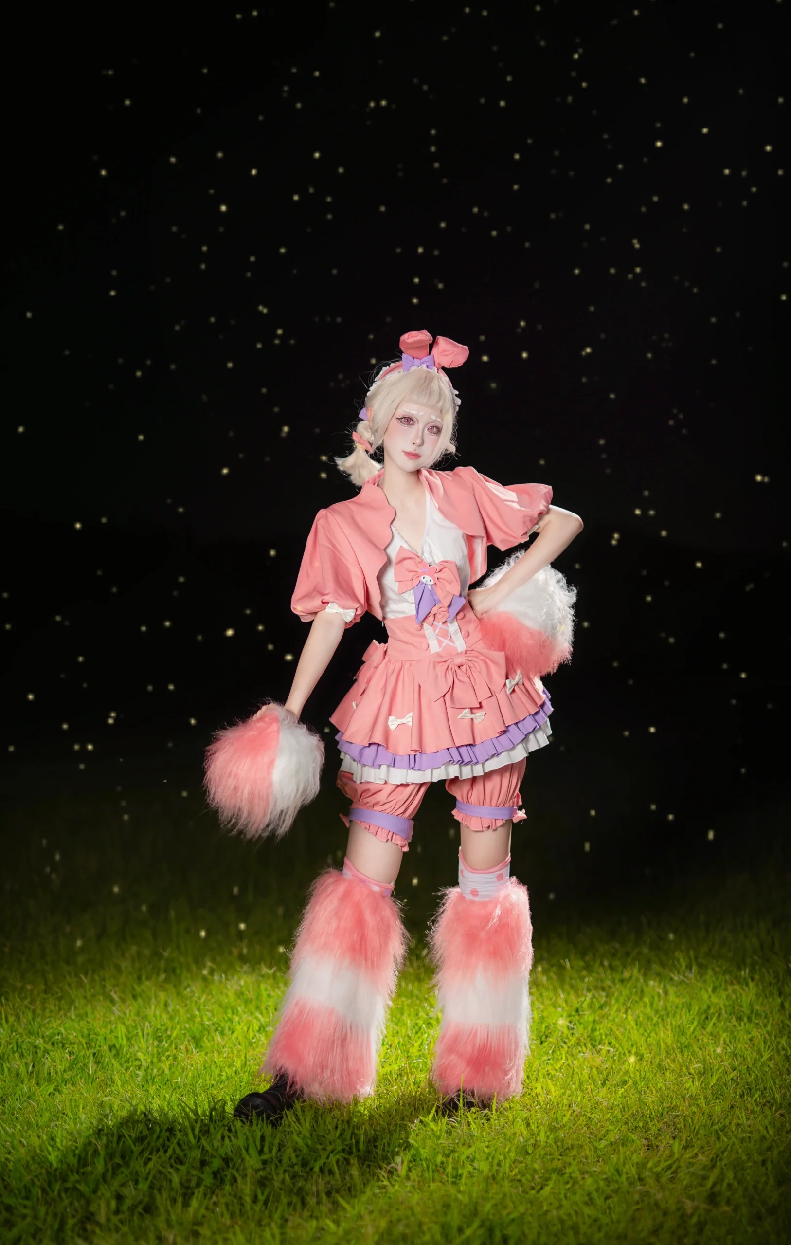 【チアリーダーコスプレ】『Identity V 第五人格』サンリオコラボ、夜景ロケ撮影記録 - 8 枚目