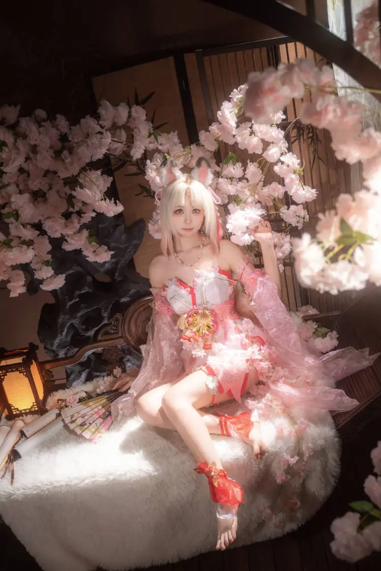 【胡桃cos】永劫無間櫻雲天女，頂著青島寒風凍出來的成片 - 第 10 張