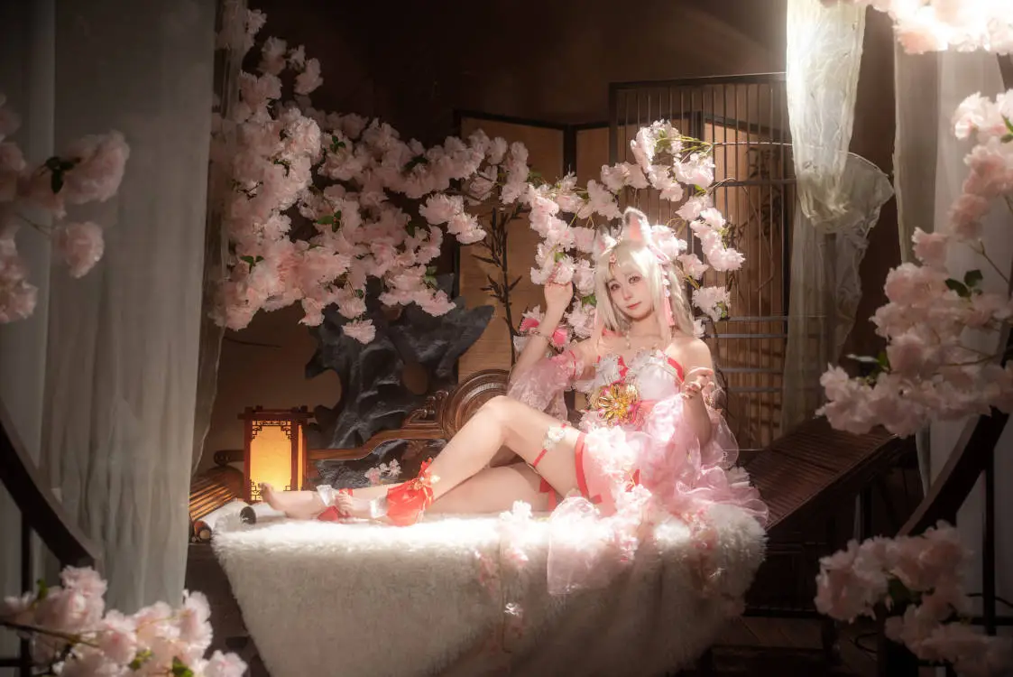 【胡桃cos】永劫無間櫻雲天女，頂著青島寒風凍出來的成片 - 第 3 張