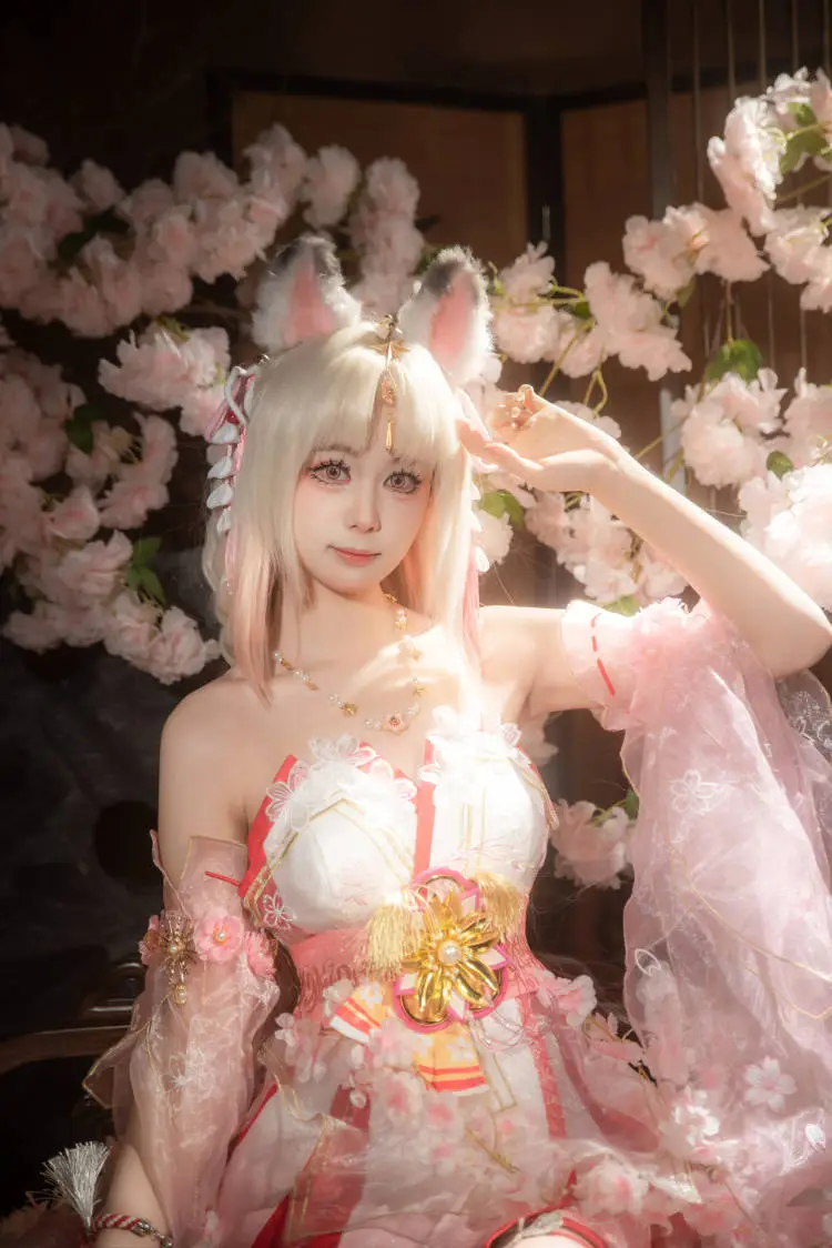 【胡桃cos】永劫無間櫻雲天女，頂著青島寒風凍出來的成片 - 第 4 張