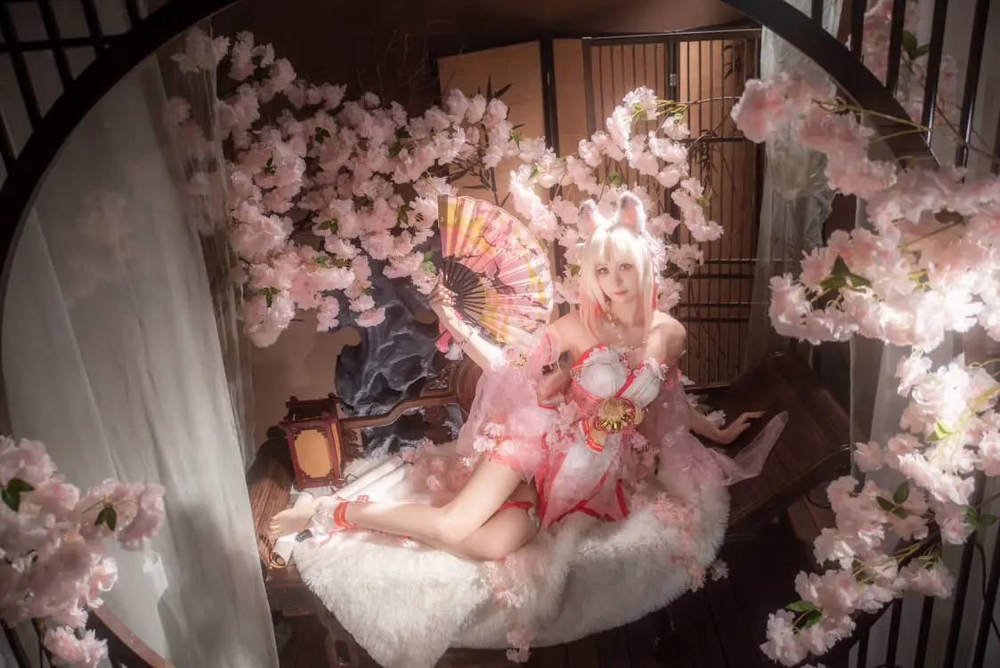 【胡桃cos】永劫無間櫻雲天女，頂著青島寒風凍出來的成片 - 第 7 張