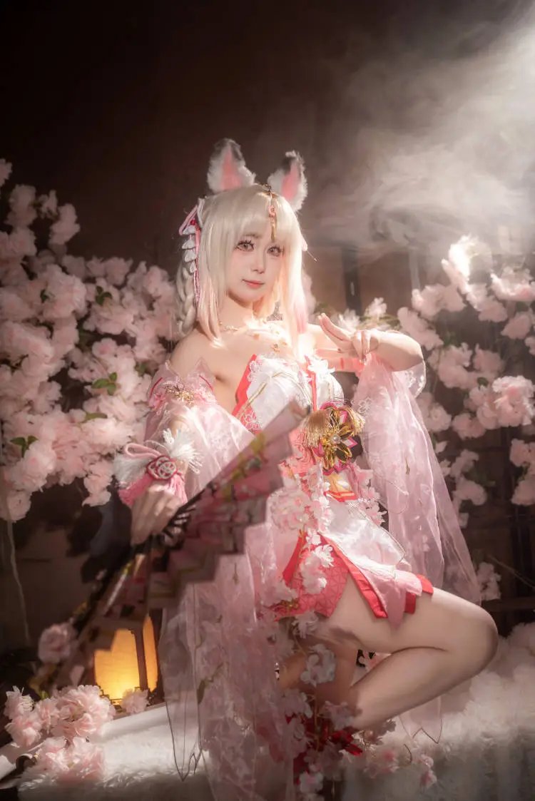 【胡桃cos】永劫無間櫻雲天女，頂著青島寒風凍出來的成片 - 第 9 張