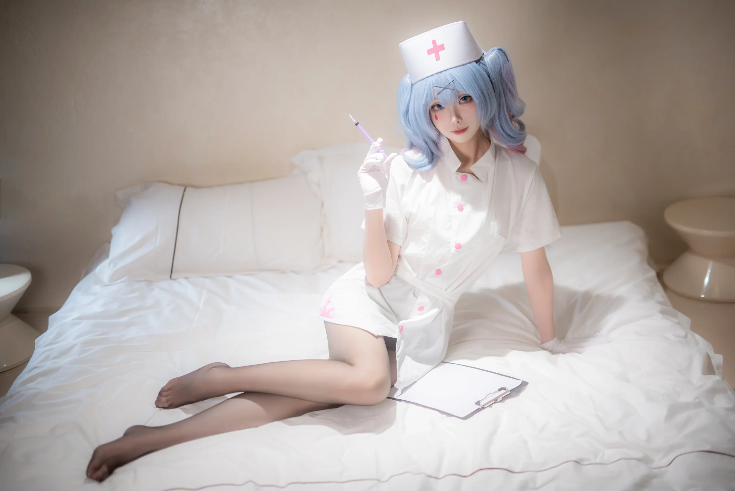 【初音未来cos】初音未来兔子洞护士服，沉浸式诊疗室里的个人写真 - 第 4 张