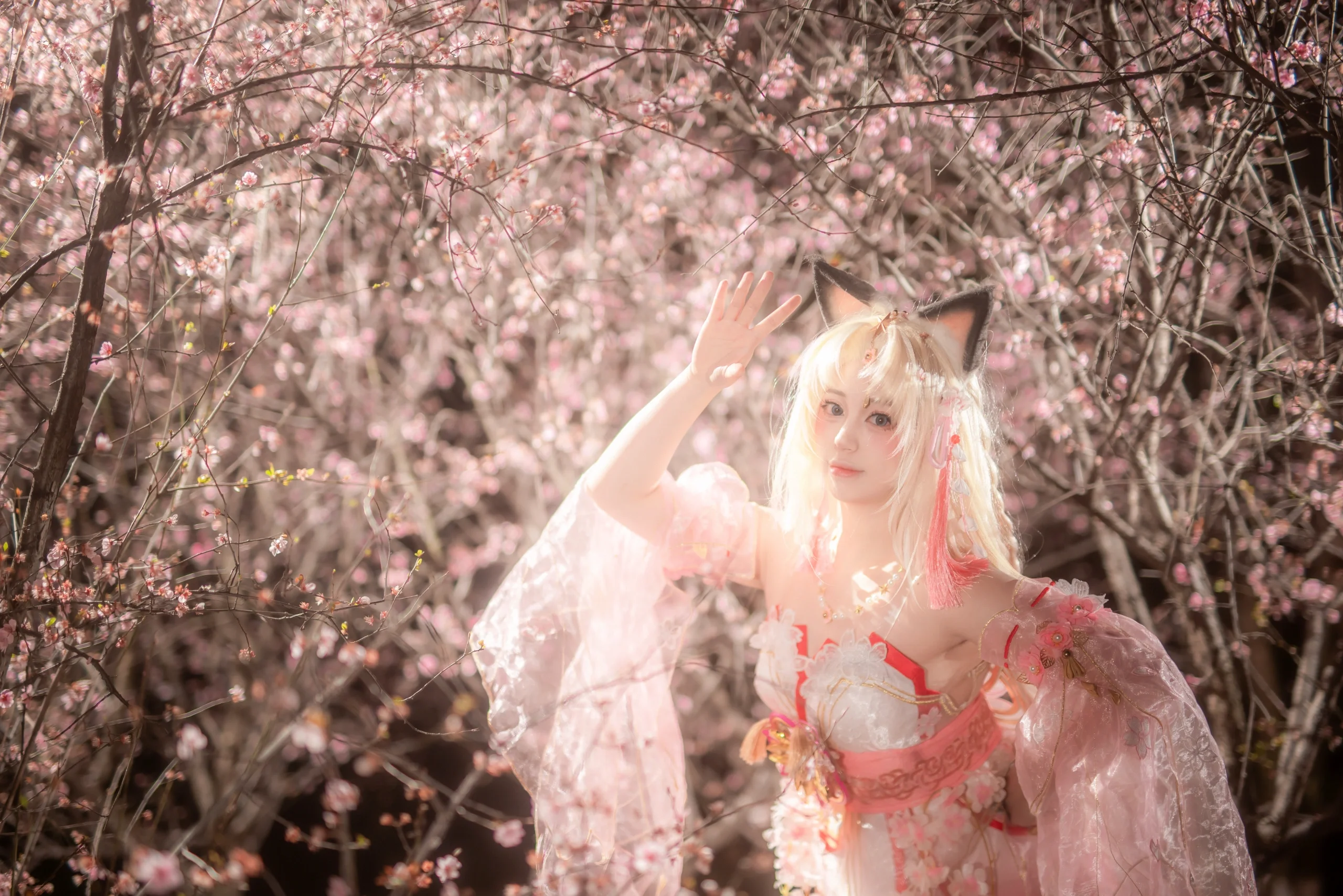 【胡桃cos】永劫无间夜樱氛围感写真 - 第 5 张