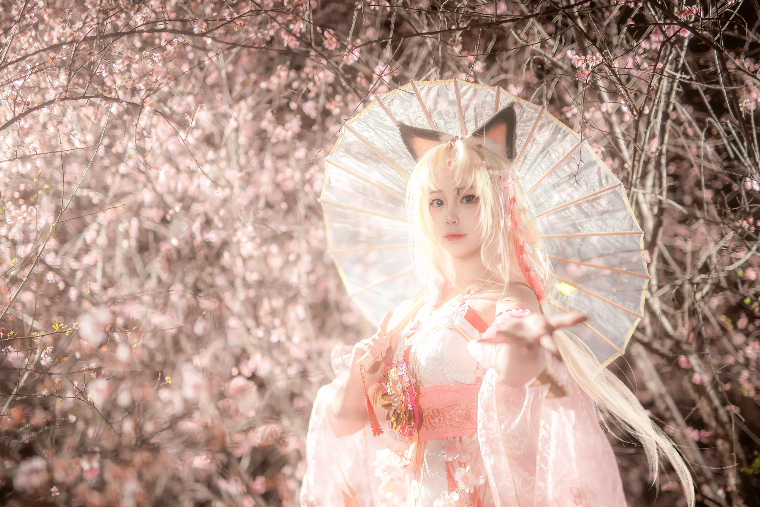 【胡桃cos】永劫无间夜樱氛围感写真 - 第 8 张