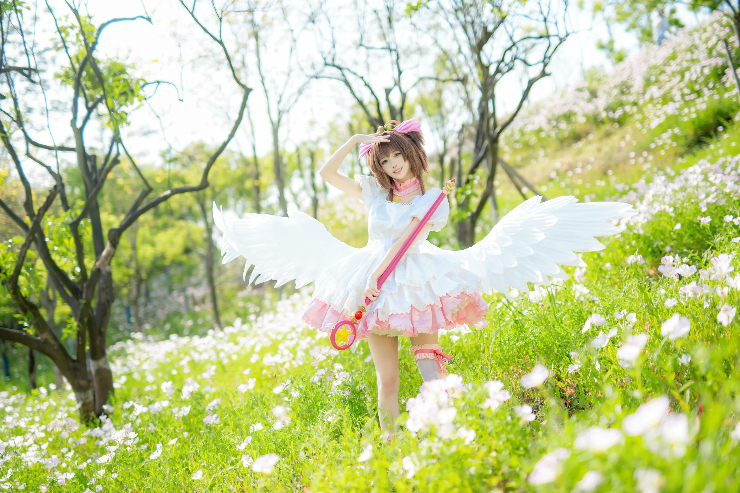【木之本樱cos】竹溪河的月见草与D850的古早直出感 - 第 10 张