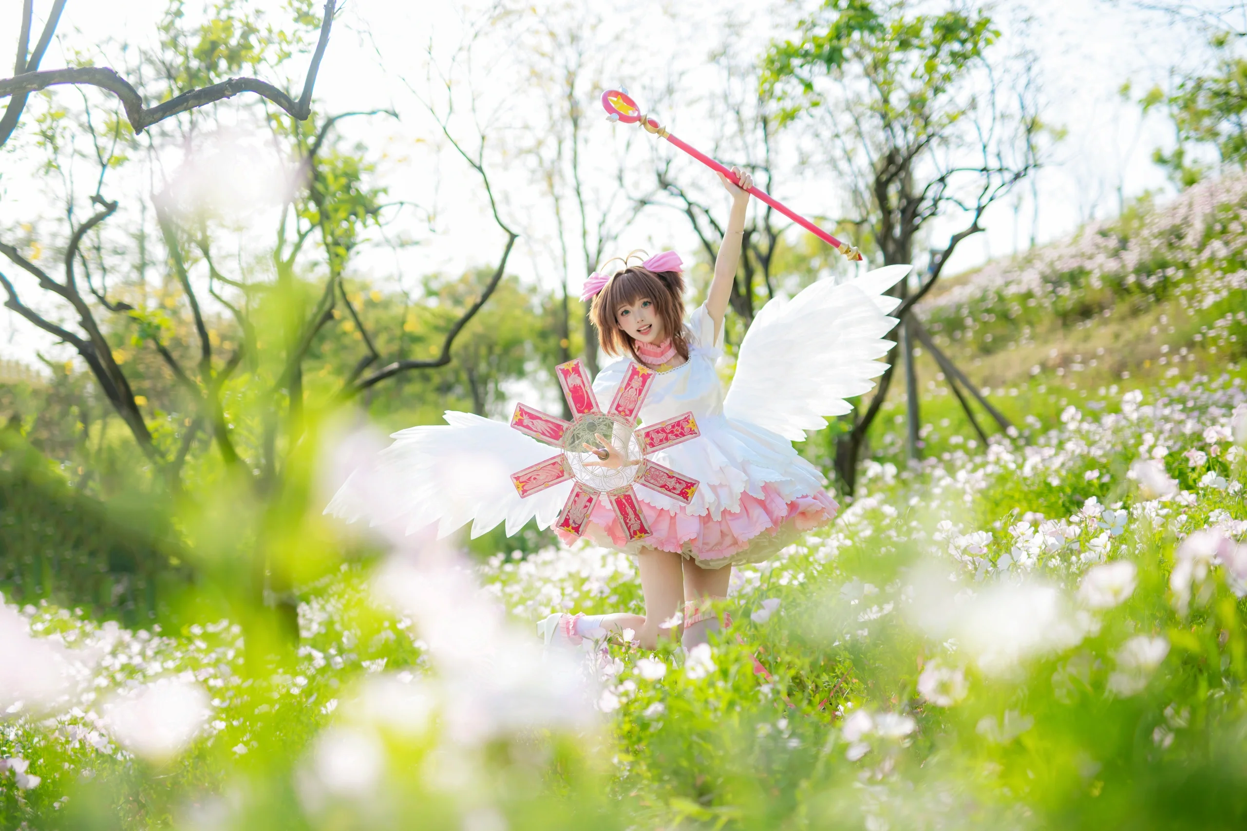 【木之本樱cos】竹溪河的月见草与D850的古早直出感 - 第 12 张
