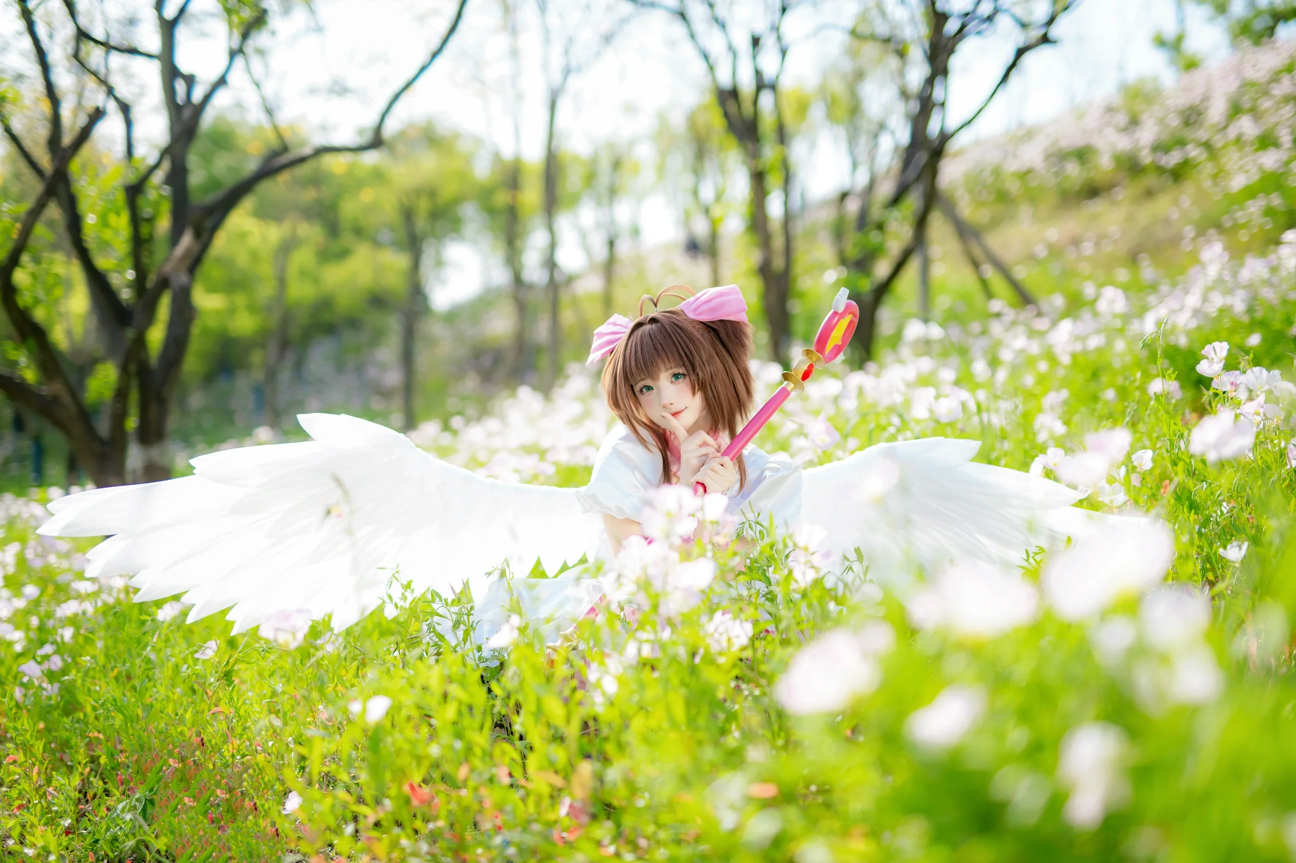 【木之本樱cos】竹溪河的月见草与D850的古早直出感 - 第 3 张