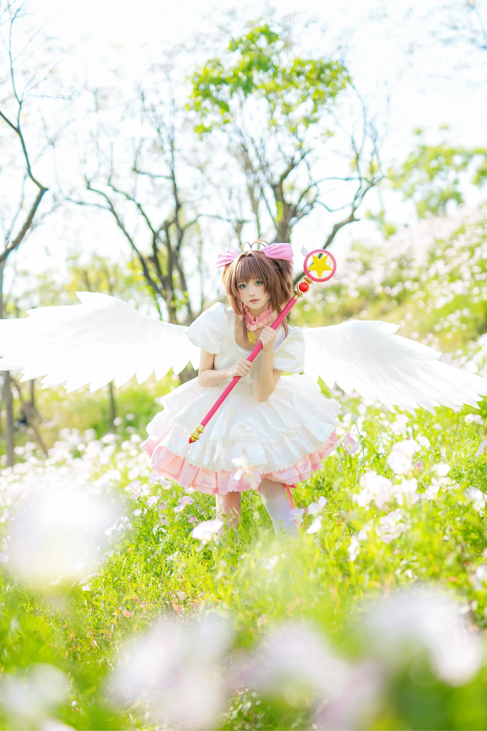 【木之本樱cos】竹溪河的月见草与D850的古早直出感 - 第 9 张