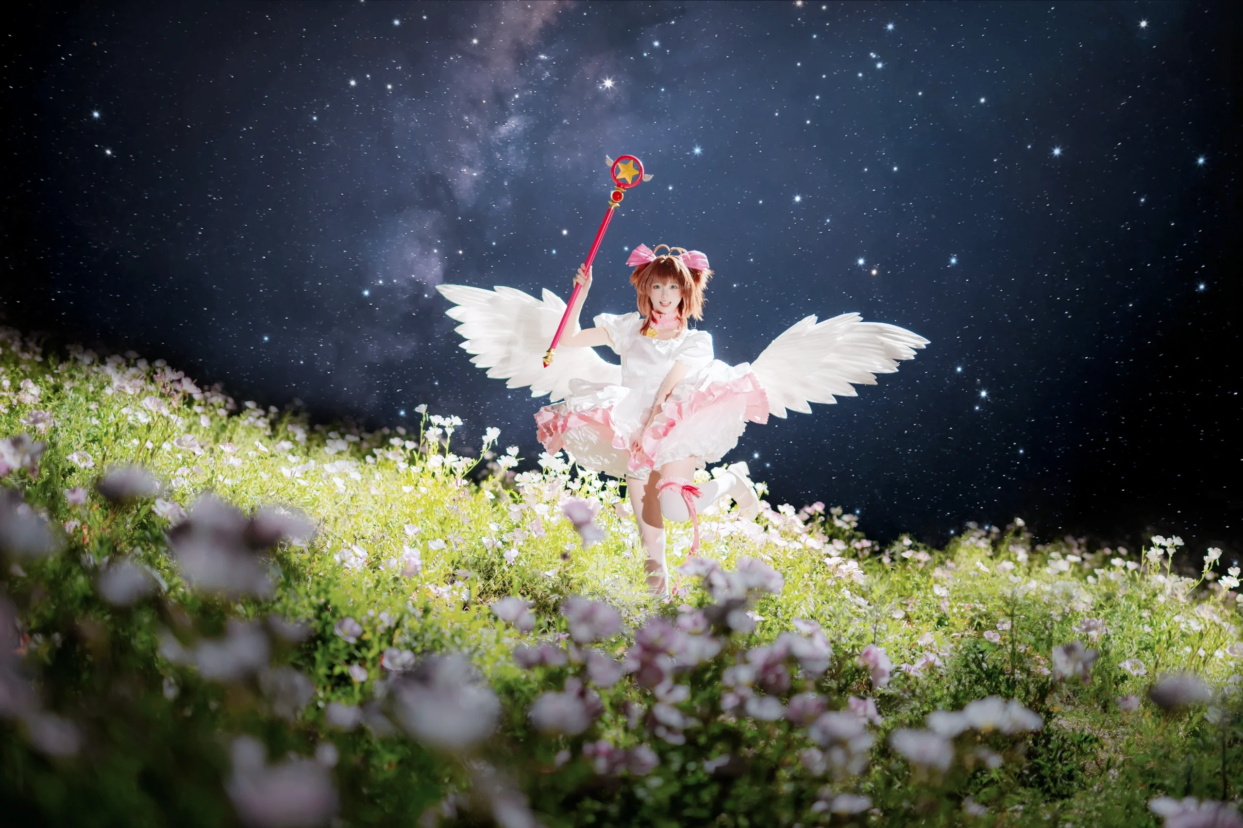 【小樱cos】魔法少女樱的星光花海与纯白之翼 - 第 2 张