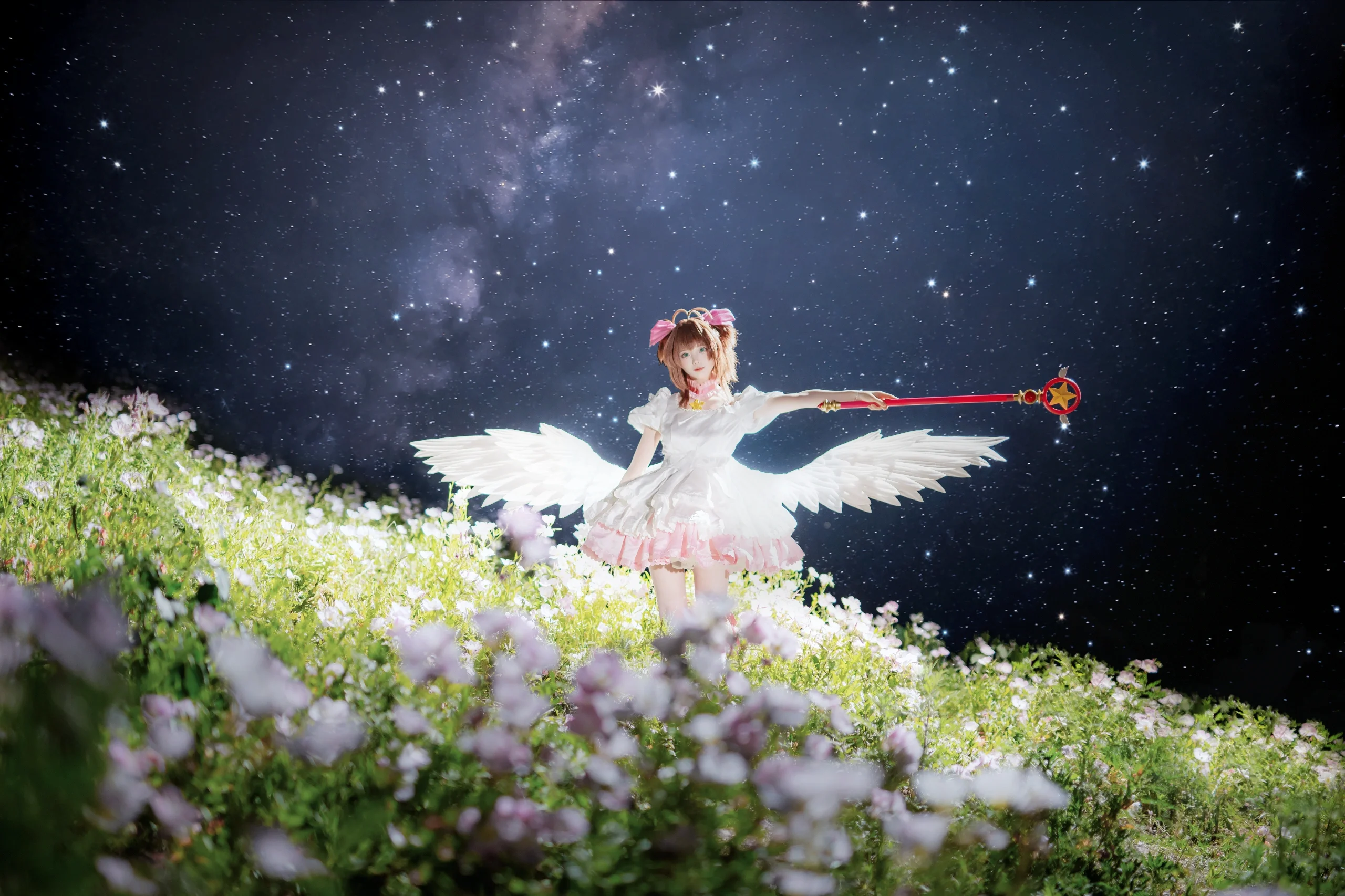 【小樱cos】魔法少女樱的星光花海与纯白之翼