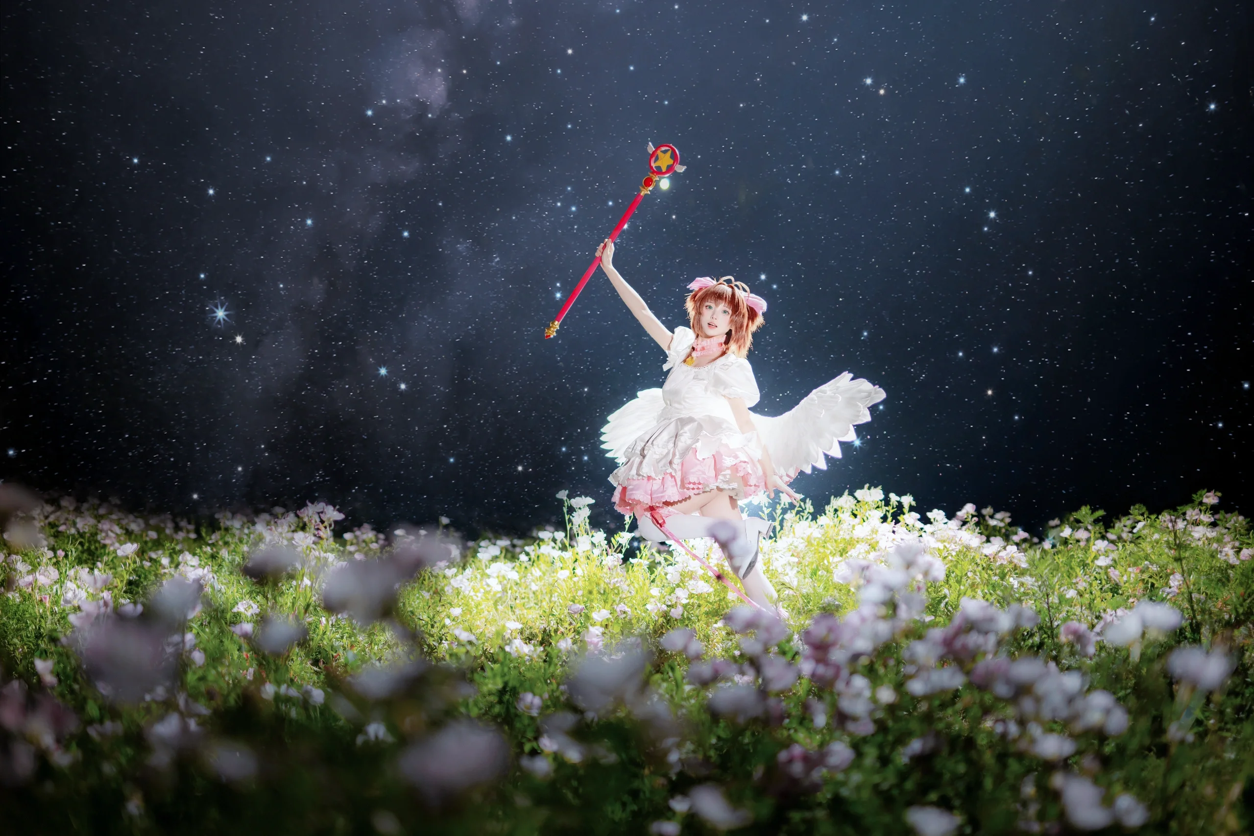 【小樱cos】魔法少女樱的星光花海与纯白之翼 - 第 9 张